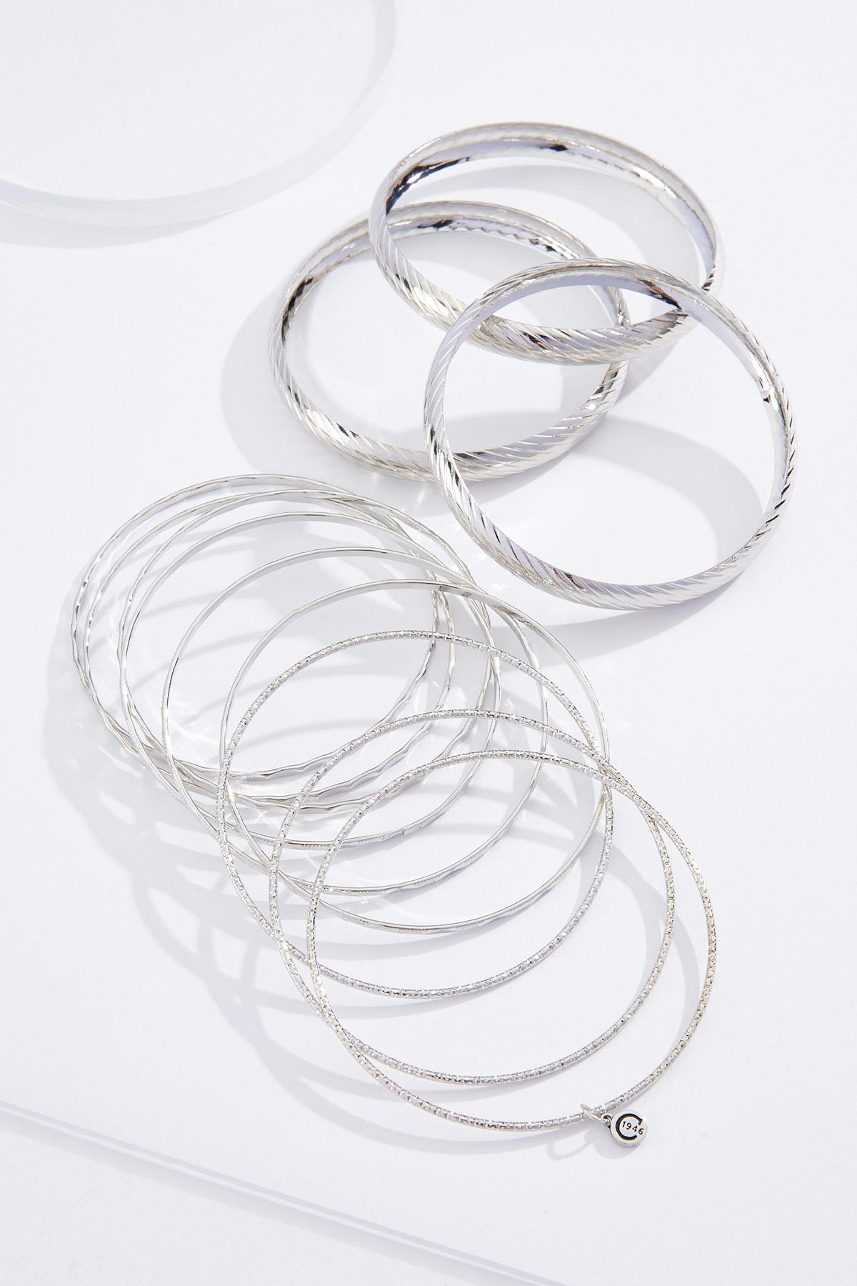  Cato Fashions | Cato Mixed Texture Bangle Bracelet Set