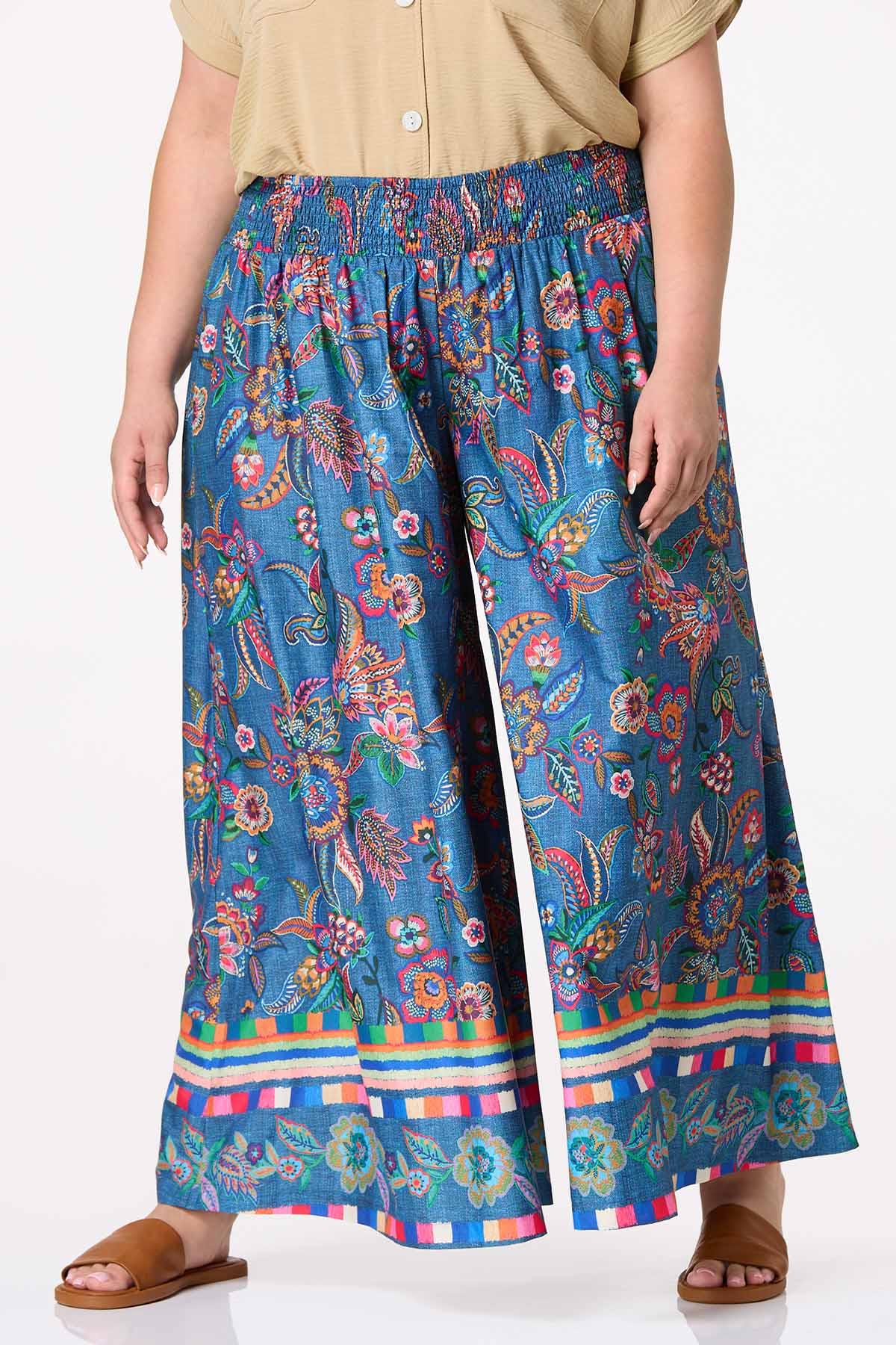 Cato Fashions | Cato Plus Size Paisley Extreme Wide Leg Pants
