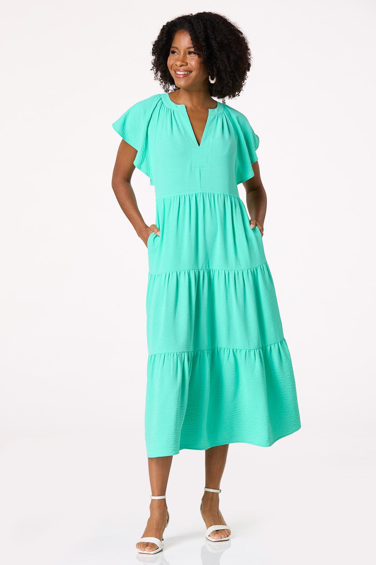  Cato Fashions | Cato Tiered Tie Waist Midi Dress