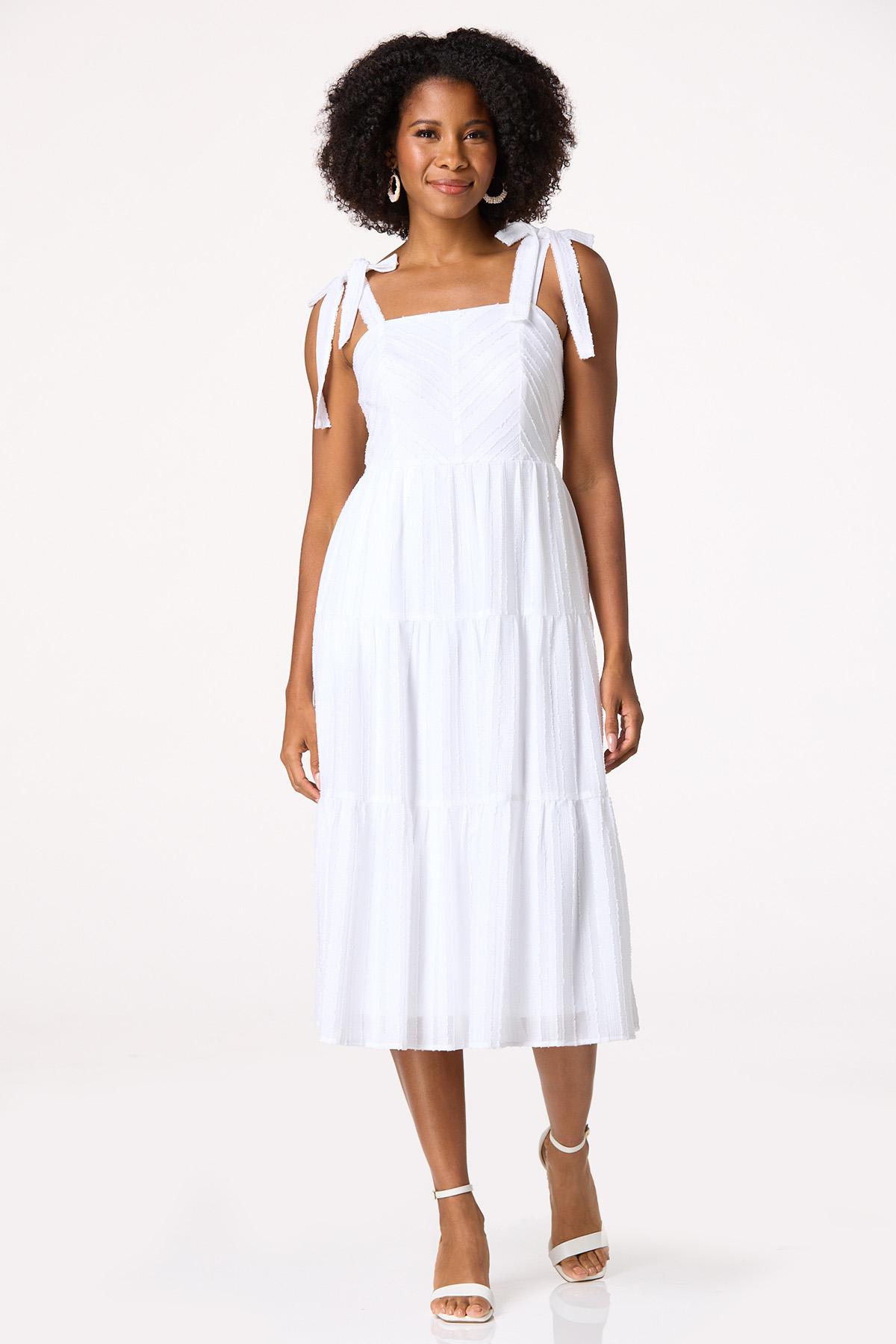 Cato Fashions | Cato Tiered Tie Shoulder Midi Dress