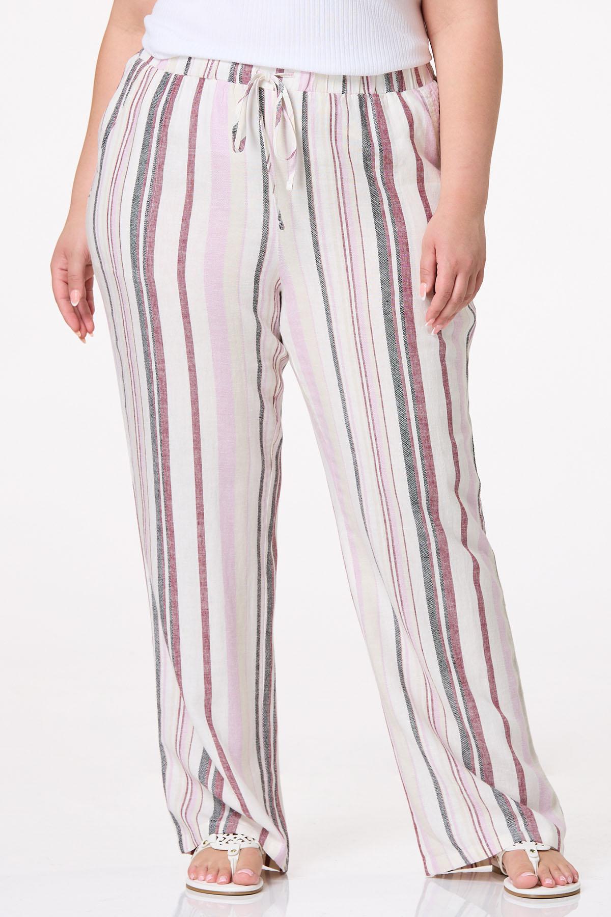 Cato Fashions | Cato Plus Size Stripe Linen Pants