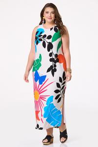  Cato Fashions | Cato Plus Size Multicolor Tropical Icon Maxi Dress