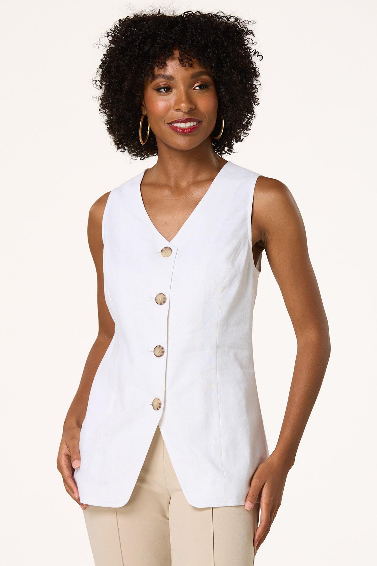  Cato Fashions | Cato Solid Linen Vest