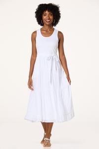  Cato Fashions | Cato White Twofer Midi Dress