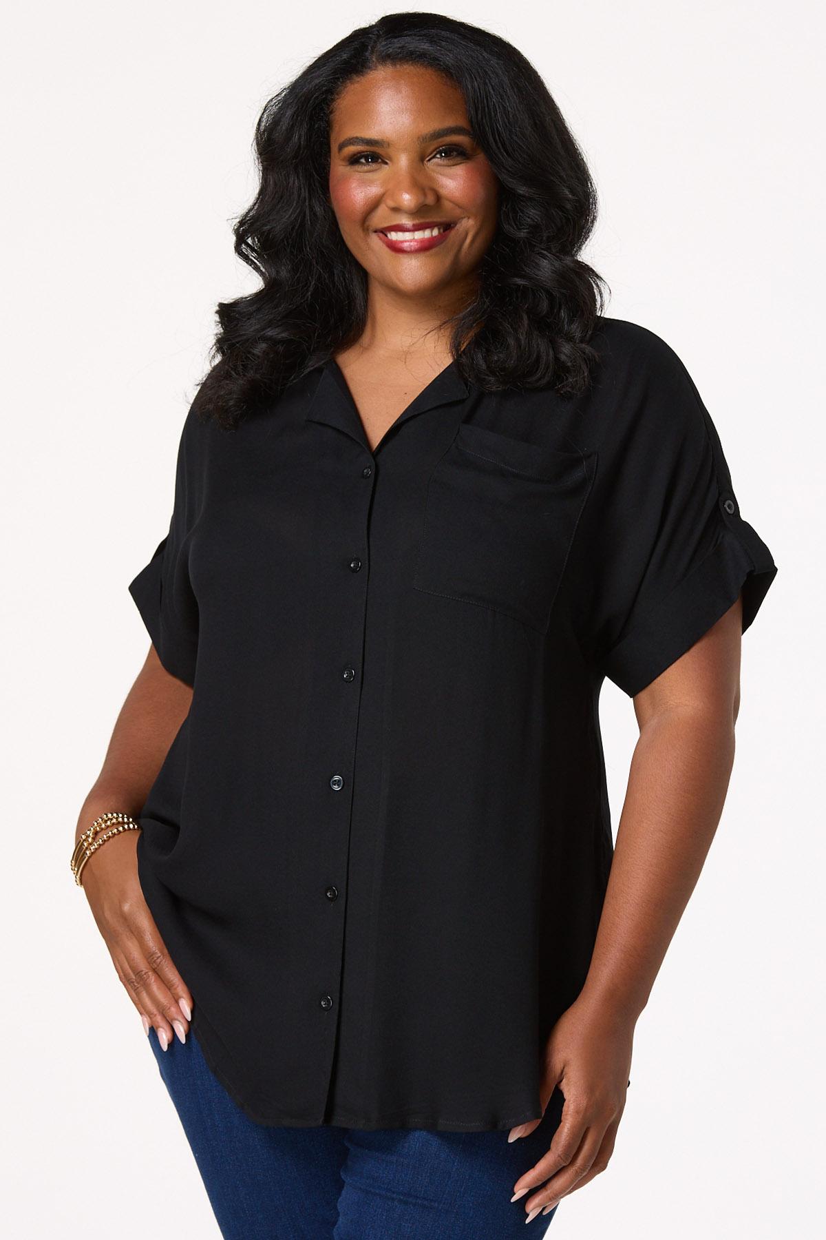  Cato Fashions | Cato Plus Size Button Down Utility Shirt