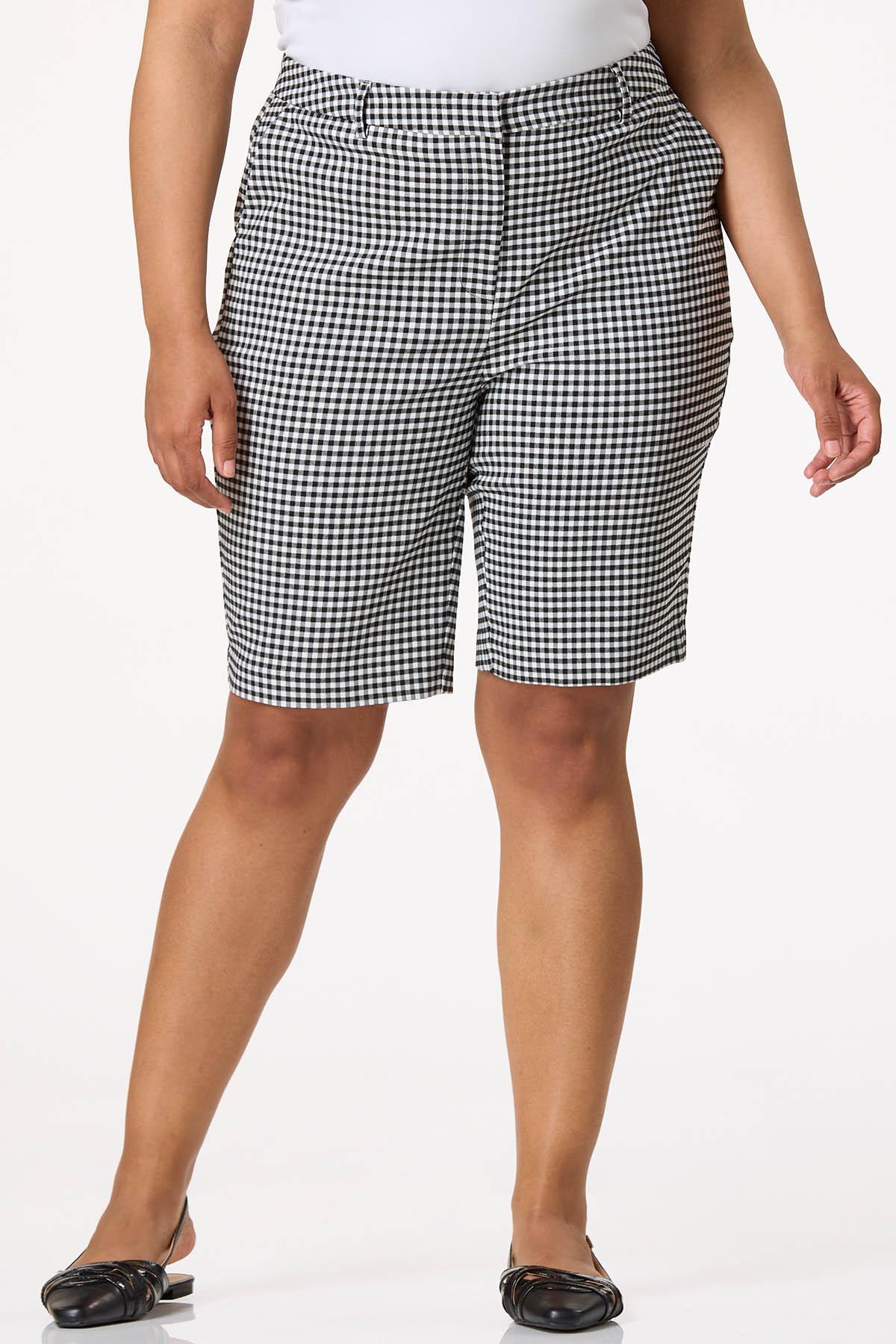  Cato Fashions | Cato Plus Size Gingham Bengaline Shorts