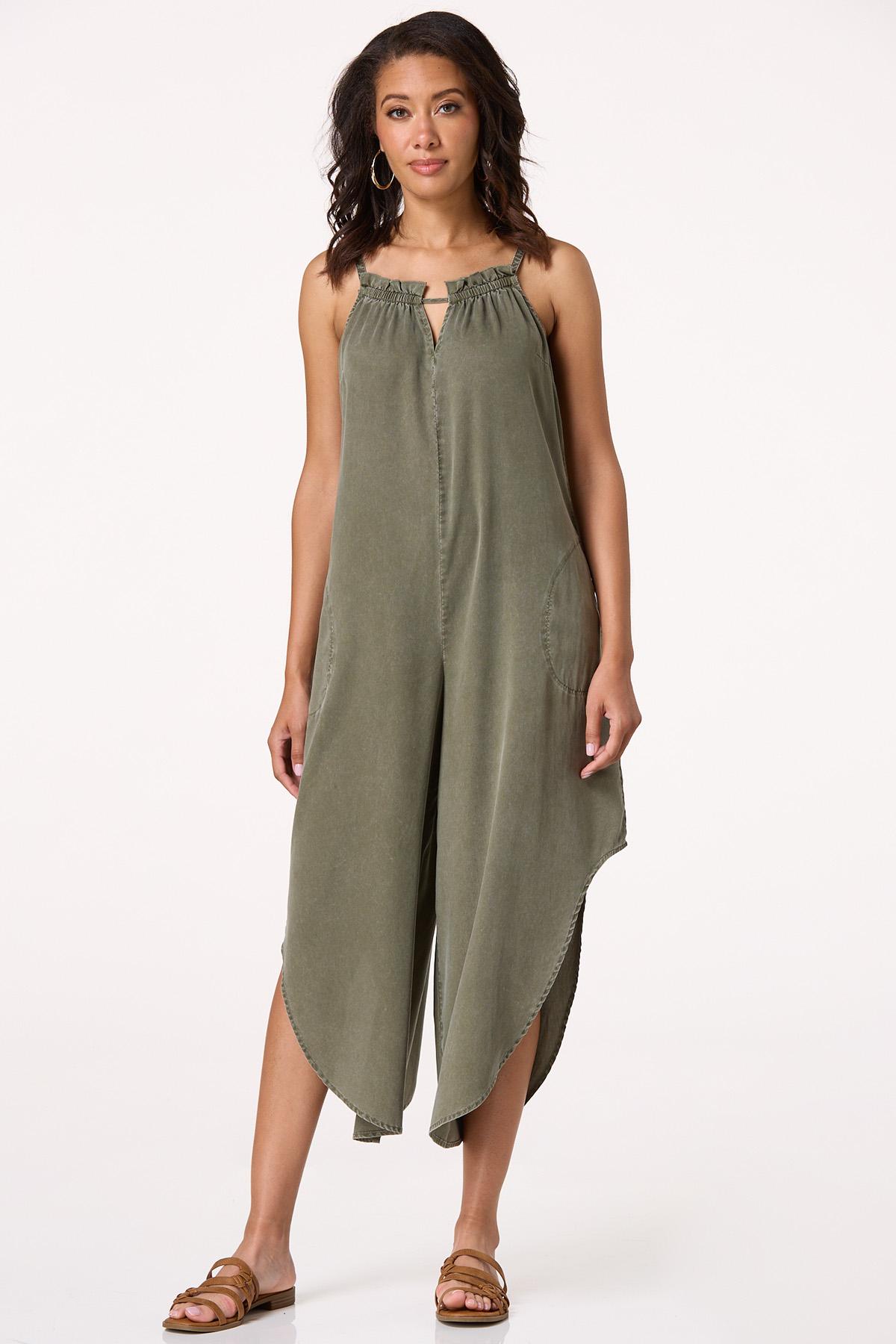 Cato Fashions | Cato Olive Chambray Jumpsuit