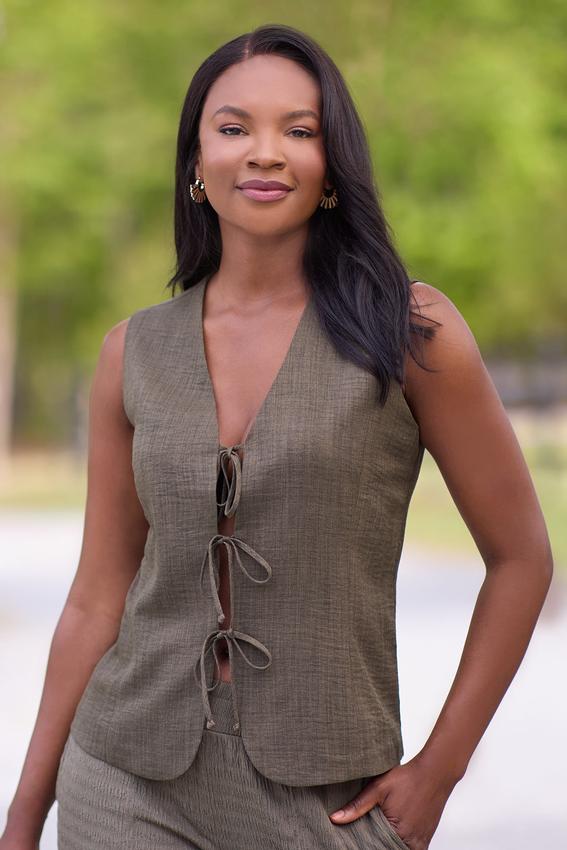  Cato Fashions | Cato Triple Tie Front Vest