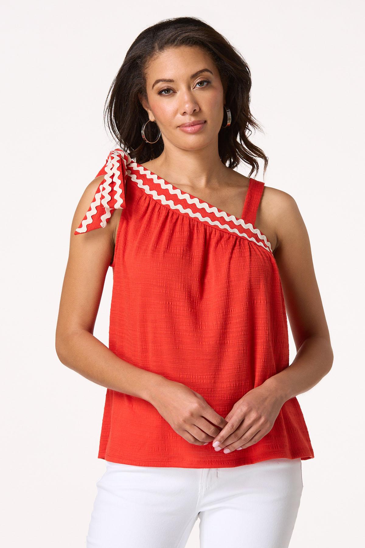  Cato Fashions | Cato Tie One Shoulder Ric Rac Top
