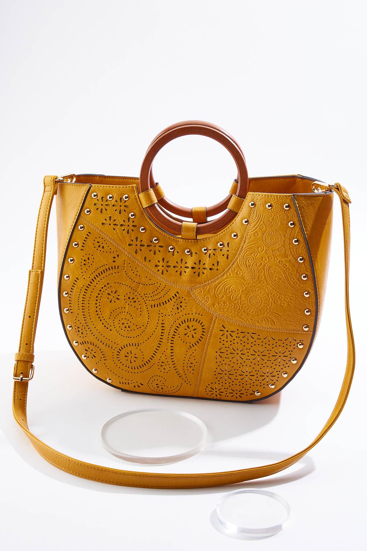 Cato Fashions | Cato Laser Cut Stud Satchel