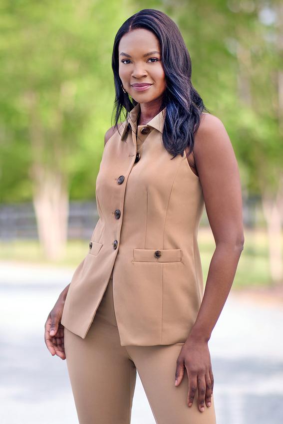  Cato Fashions | Cato Button Front Collared Vest