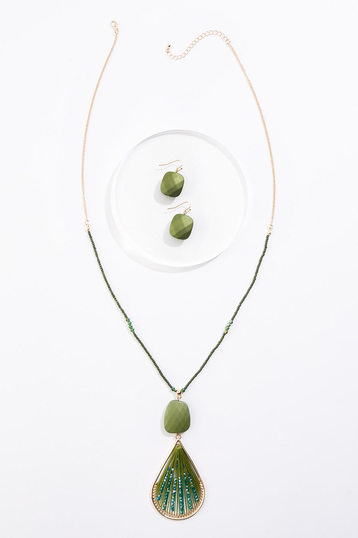  Cato Fashions | Cato Threaded Pendant Long Necklace Set