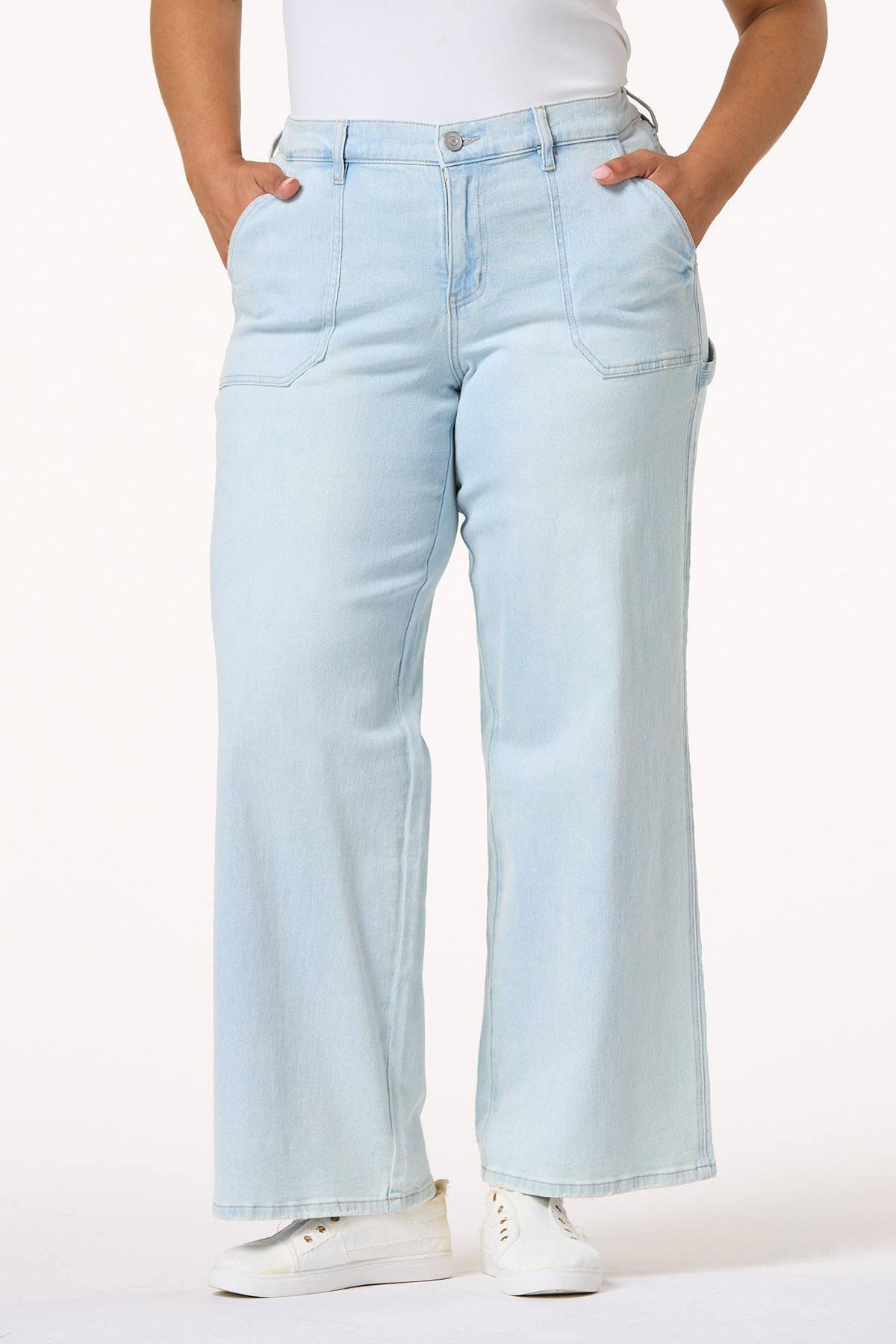  Cato Fashions | Cato Plus Petite Lightwash Wide Leg Jeans
