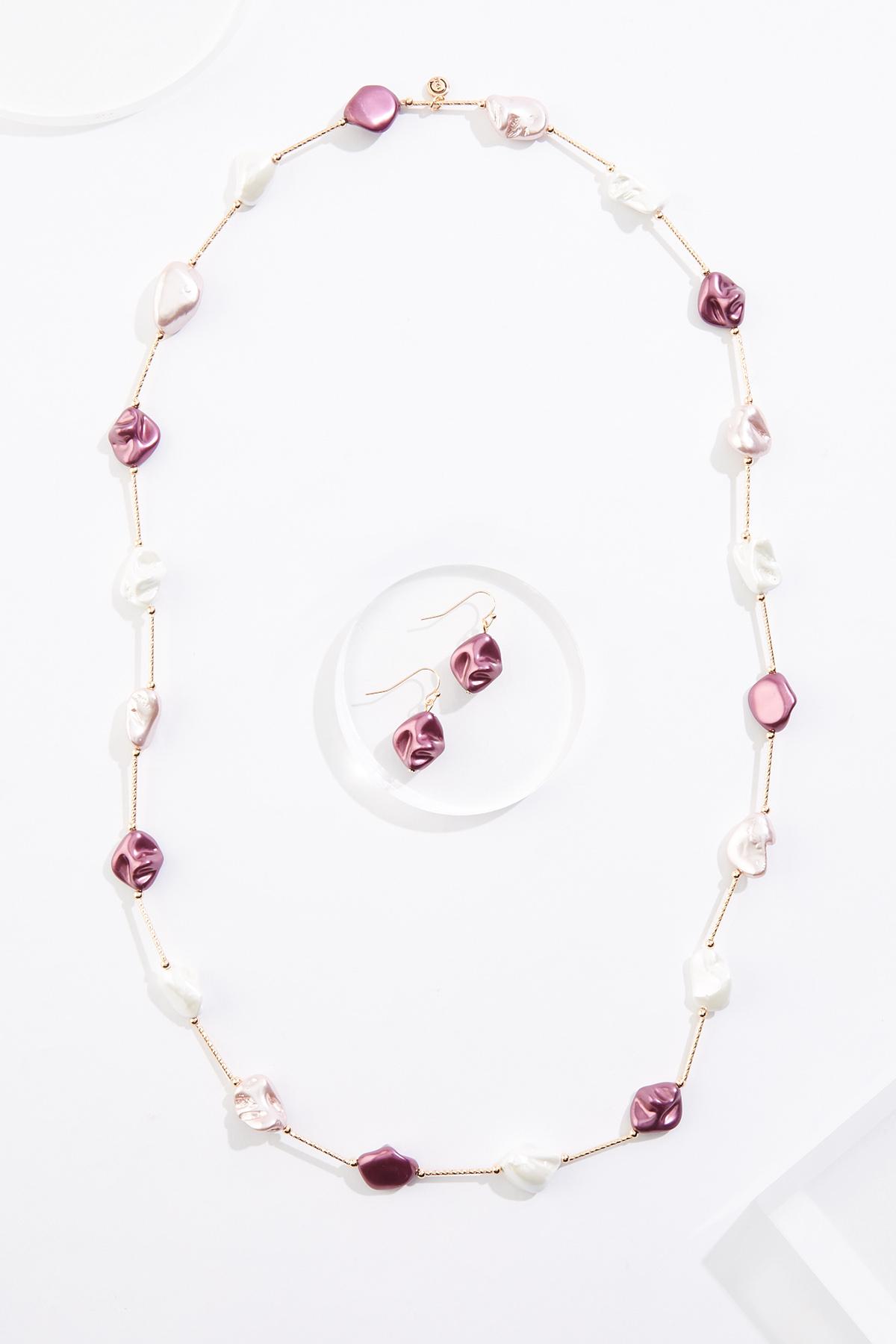  Cato Fashions | Cato Colored Shell Long Necklace Set