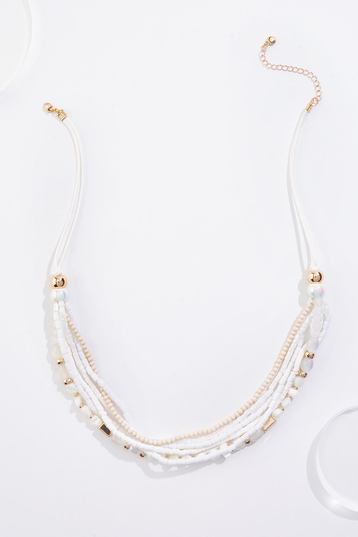  Cato Fashions | Cato Semi- Precious Bead Layered Cord Necklace