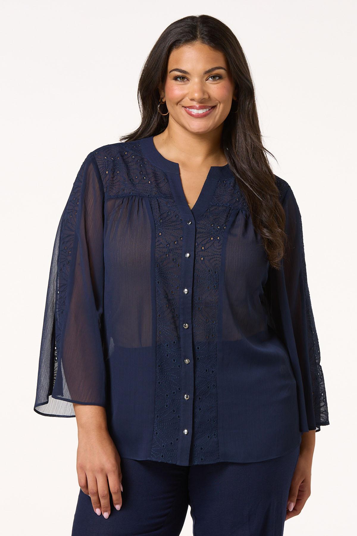  Cato Fashions | Cato Plus Size Cropped Stripe Bengaline Pants