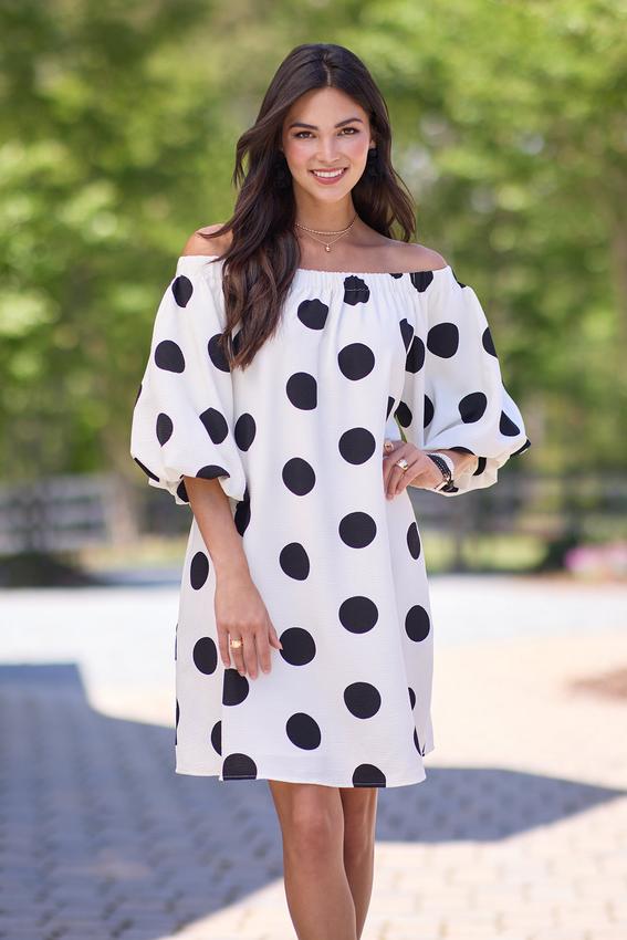 【ANDRESD】flocky dot dress flocky dot pants dress | ANDRESD