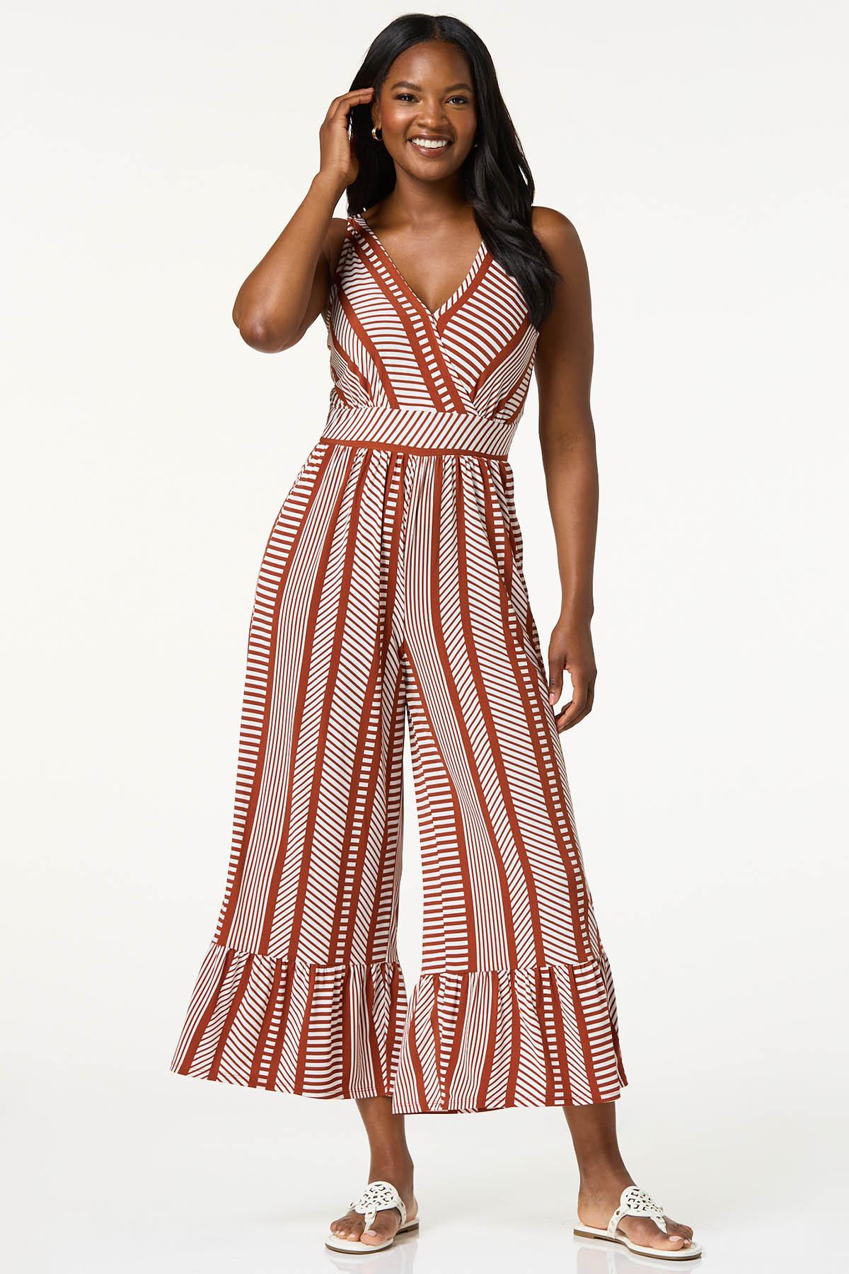  Cato Fashions | Cato Geo Print Ruffled Hem Jumpsuit
