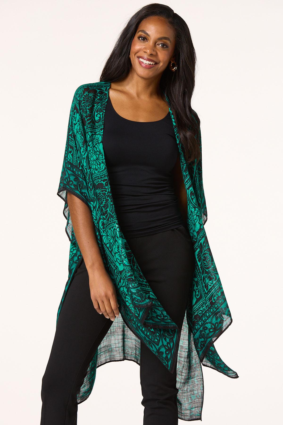  Cato Fashions | Cato Floral Tile Print Kimono