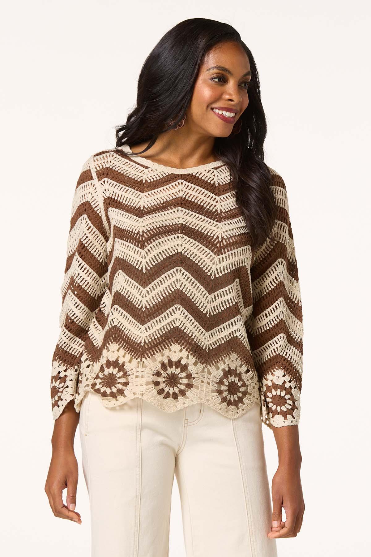  Cato Fashions | Cato Chevron Crochet Sweater