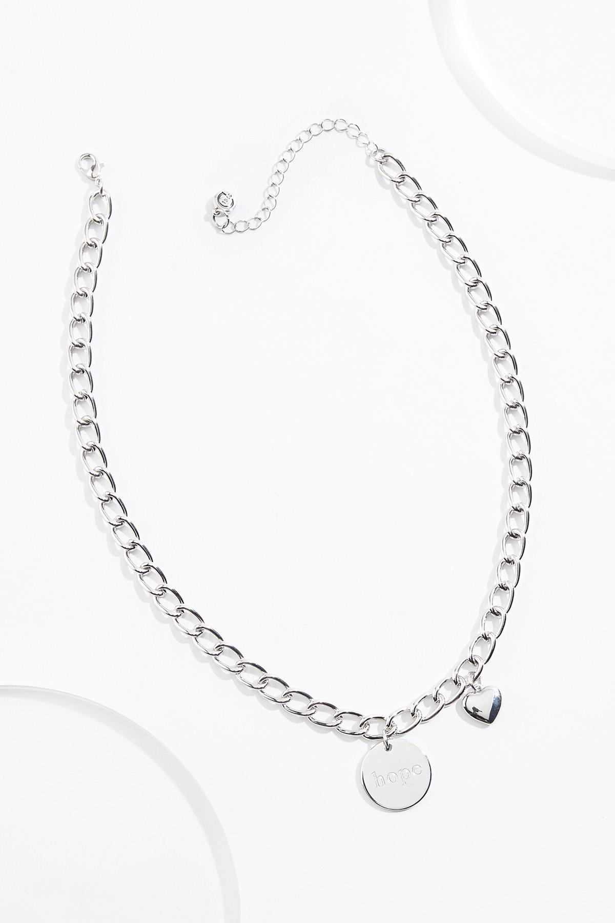  Cato Fashions | Cato Hope Disc Pendant Chain Necklace
