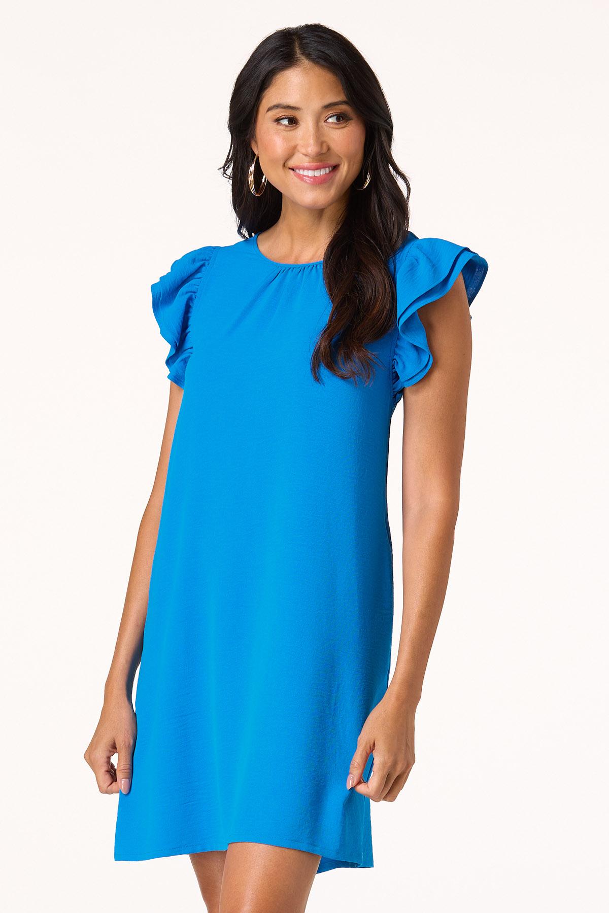  Cato Fashions | Cato Tiered Ruffled Sleeve Dress