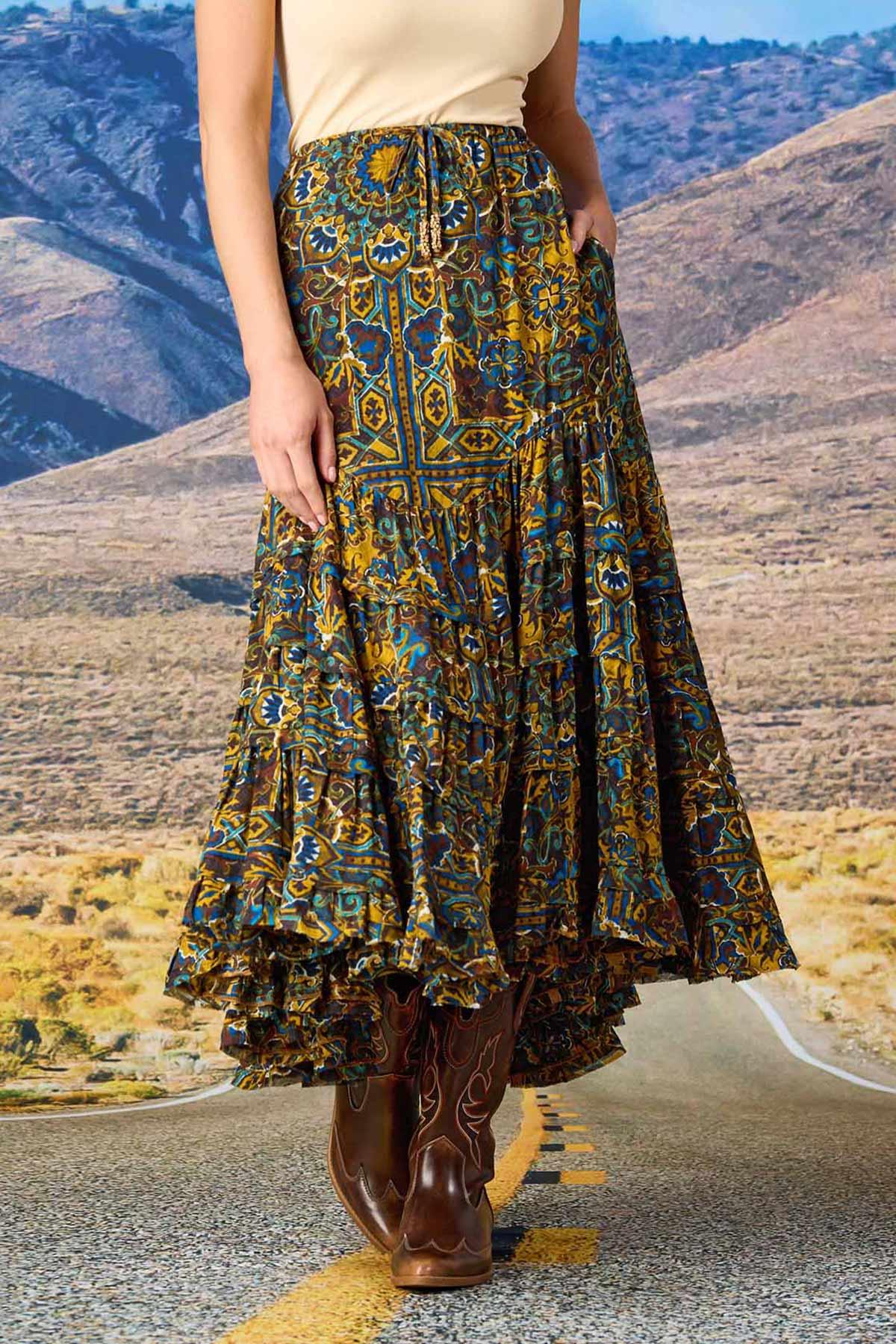  Cato Fashions | Cato Festival Tile Medallion Skirt