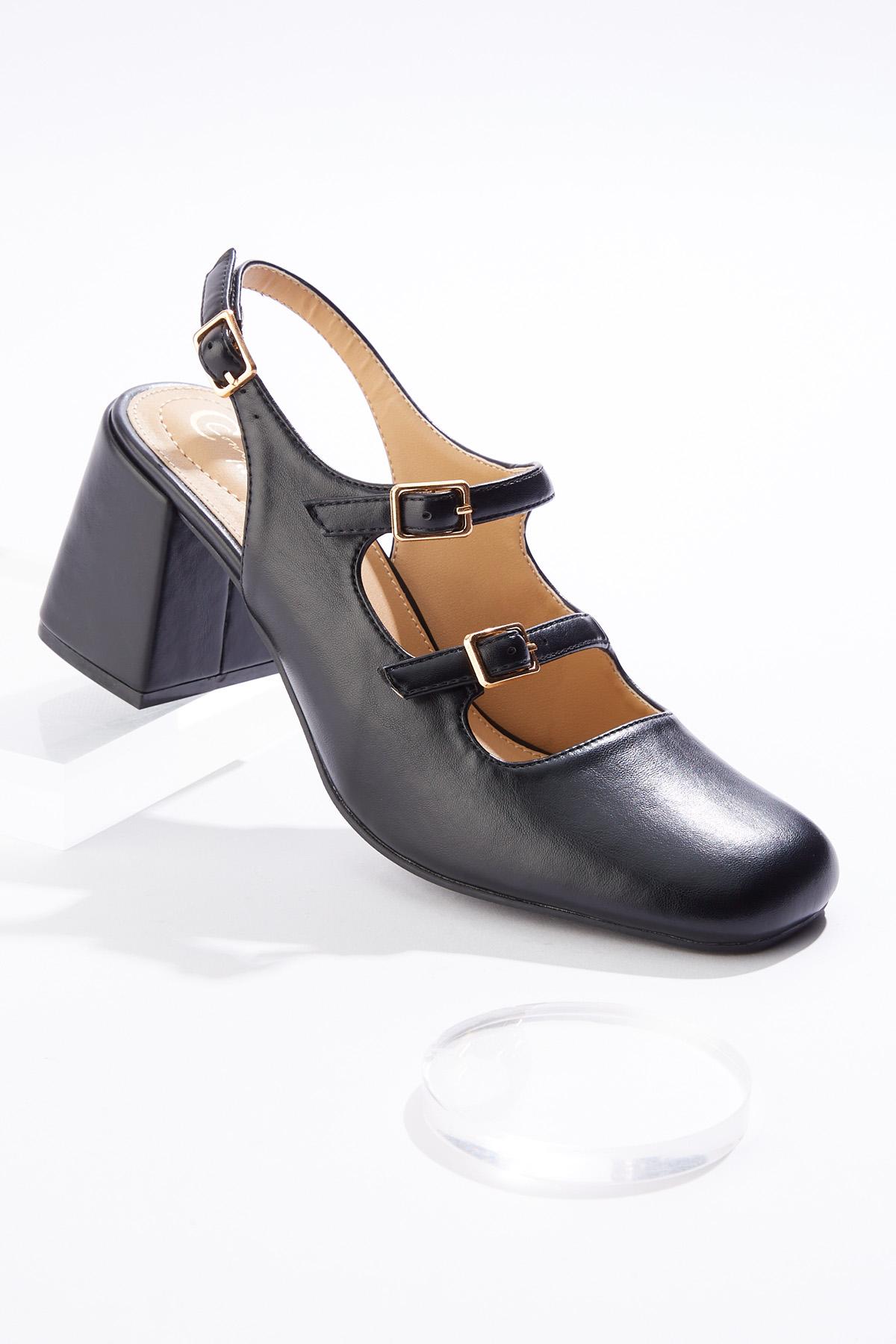 Cato Fashions Cato Wide Width Mary Jane Buckle Heels