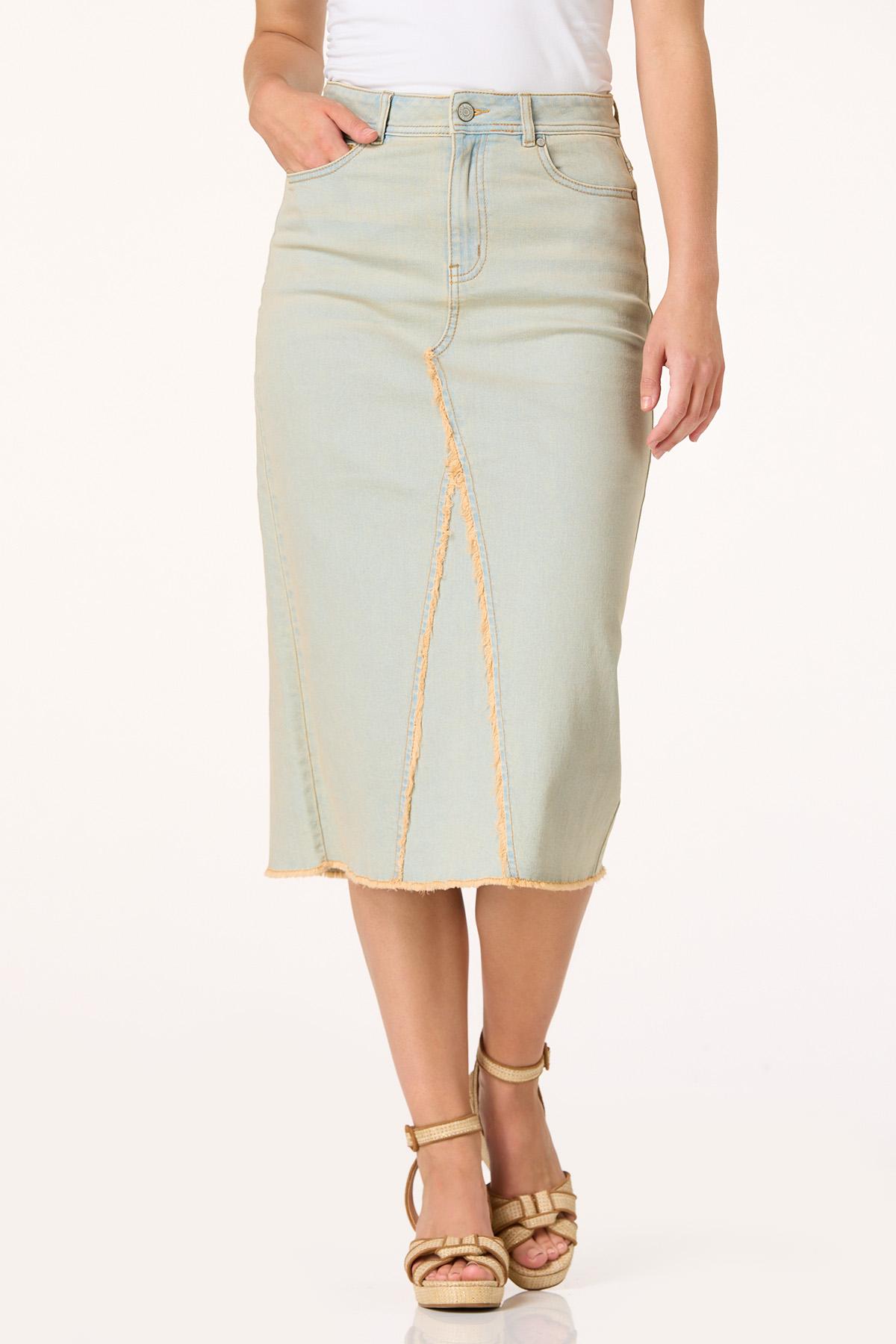  Cato Fashions | Cato Frayed Lightwash Denim Skirt