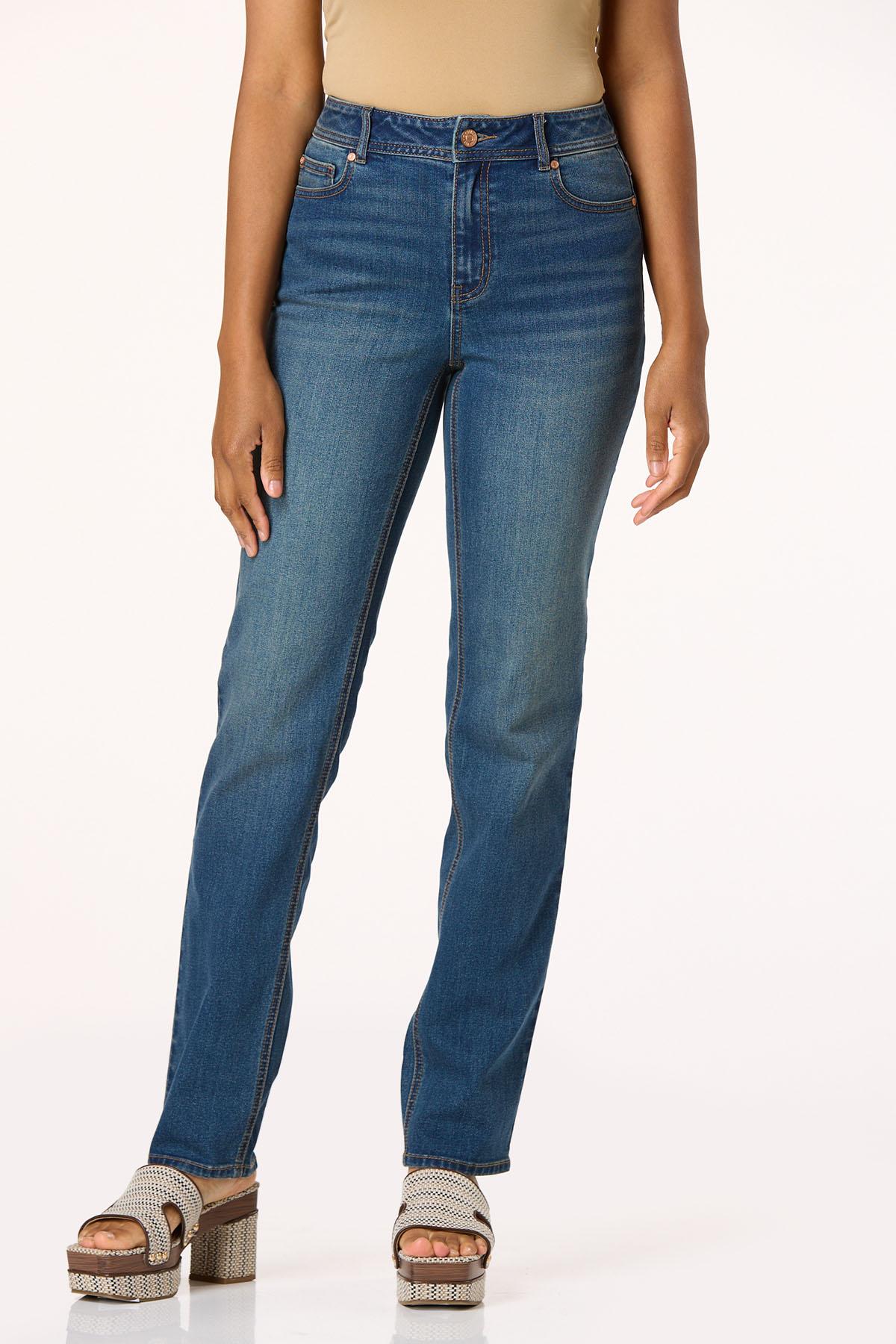 Cato Fashions Cato Petite Classic High Rise Straight Leg Jeans