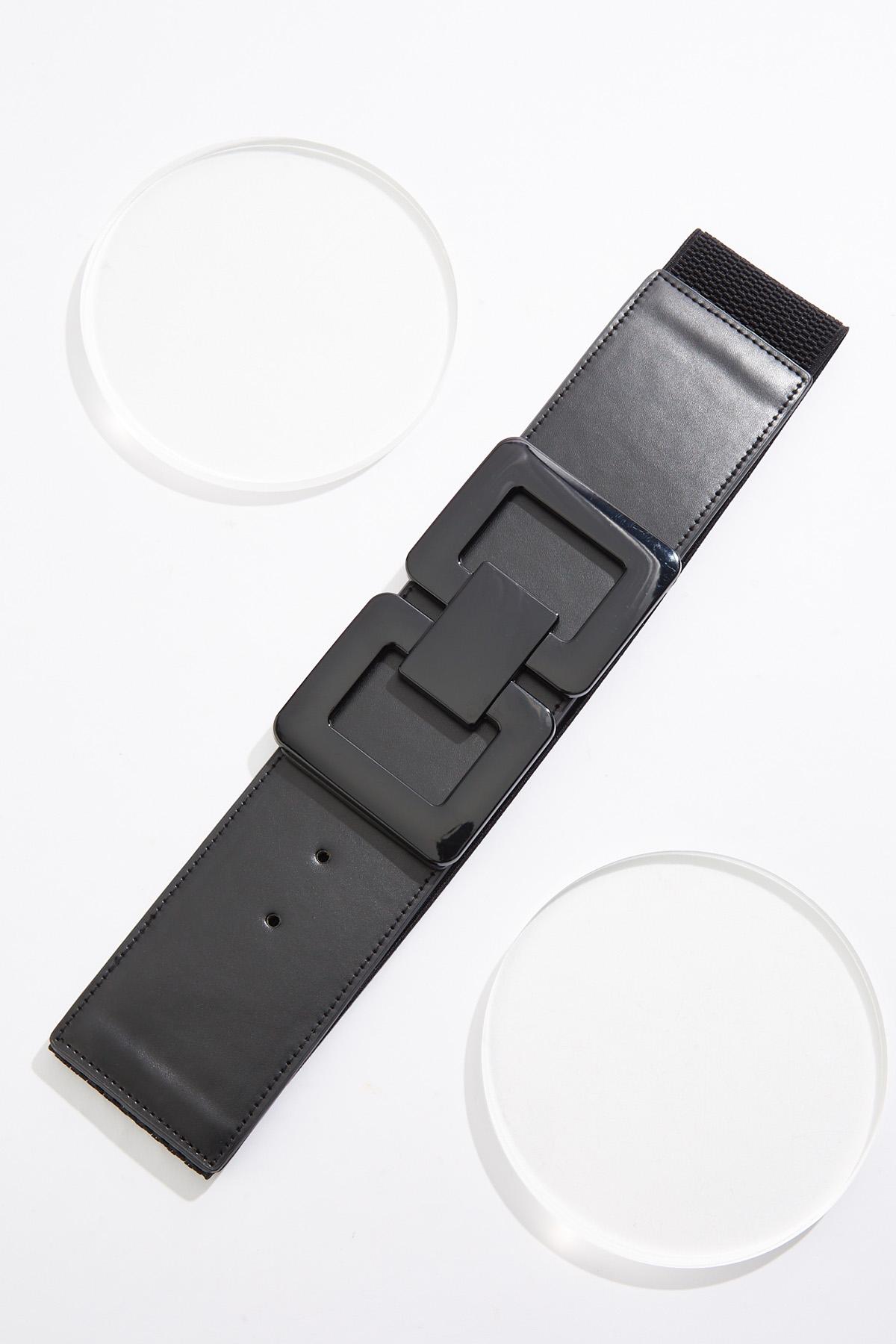 Cato Fashions | Cato Plus Size Double Square Buckle Stretch Belt