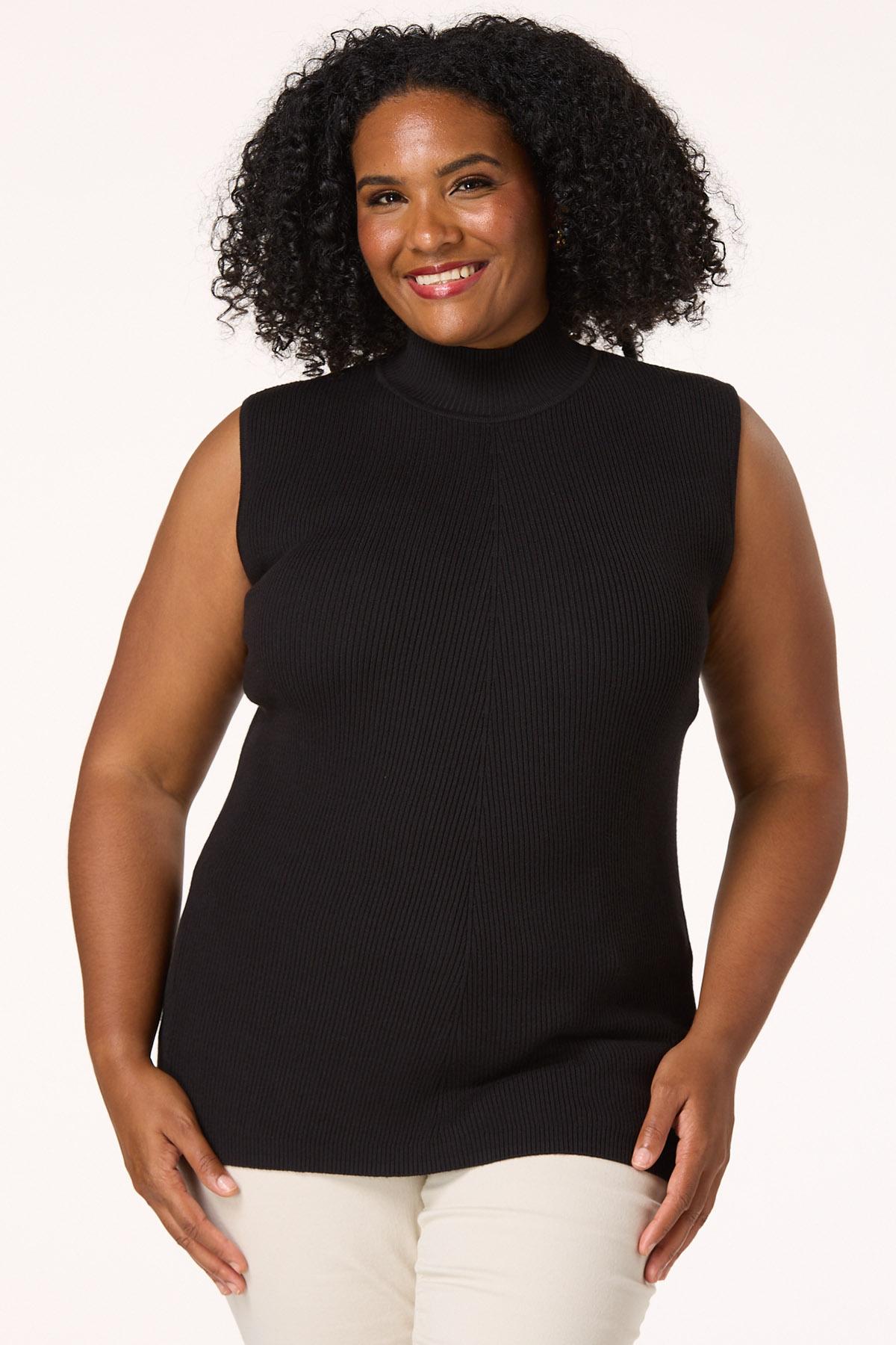 Cato Fashions Cato Plus Size Ribbed Sleeveless Sweater