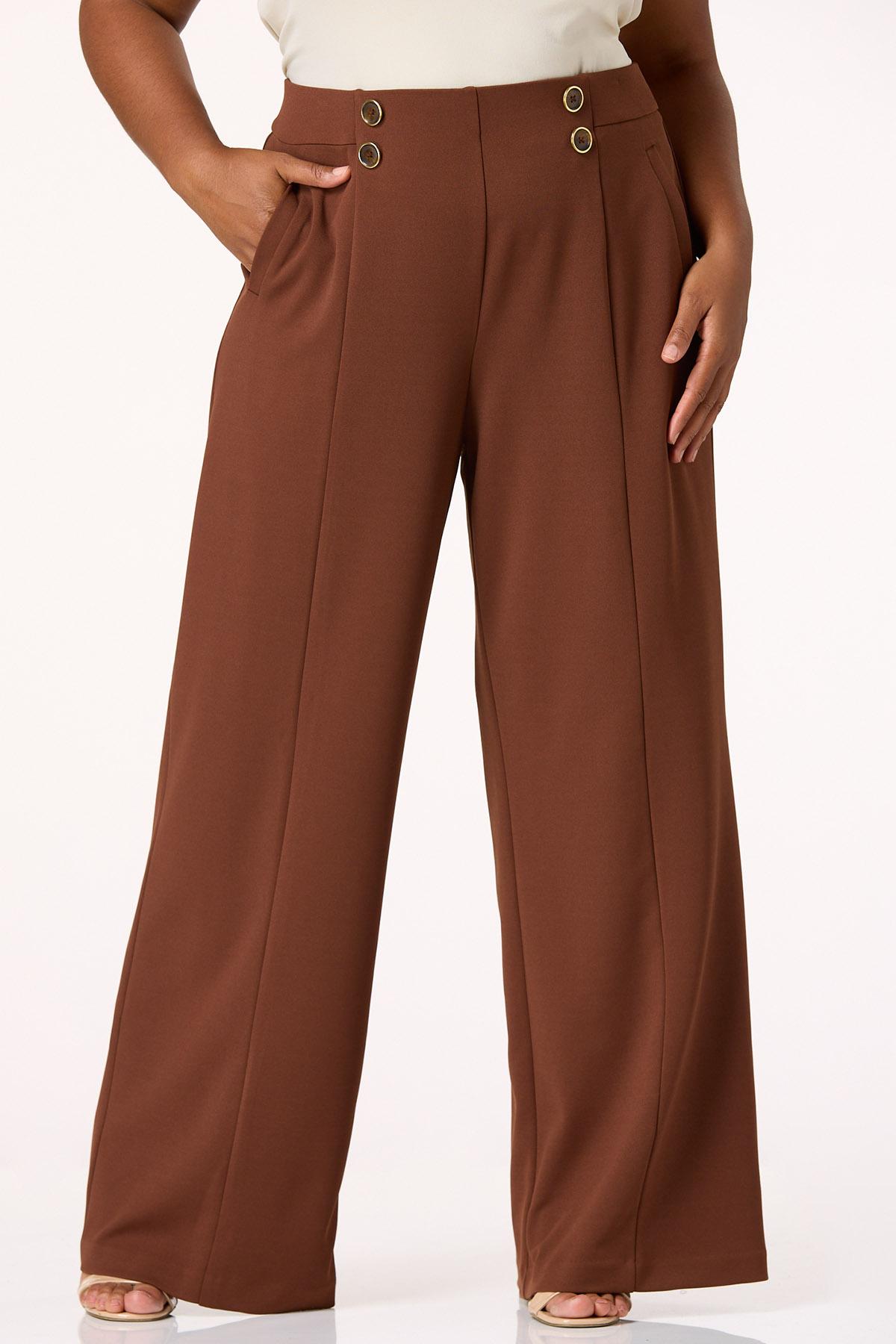 Cato Fashions Cato Plus Size Crepe Scuba Wide Leg Pants
