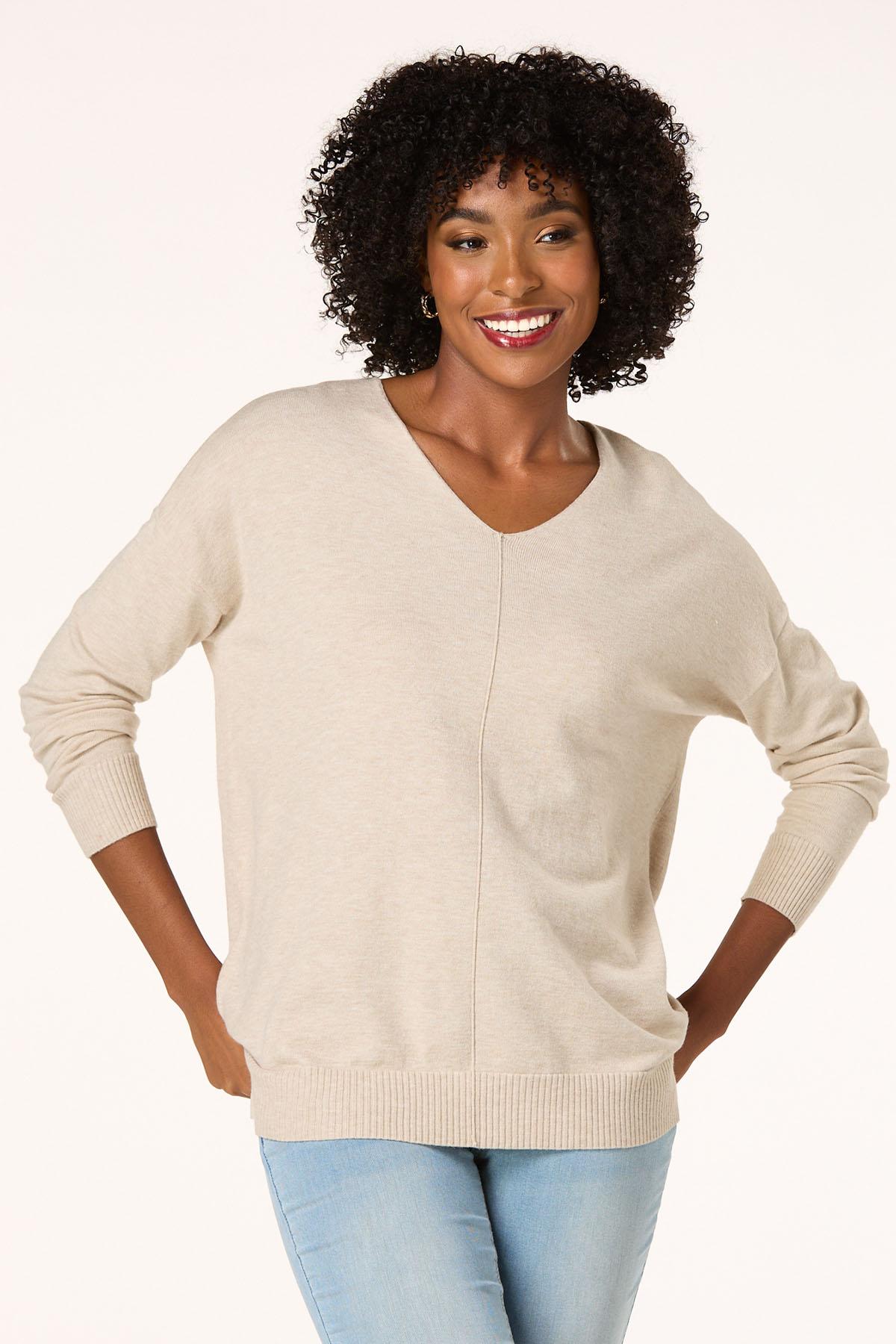 Cato Fashions | Cato Seamed V-Neck Sweater