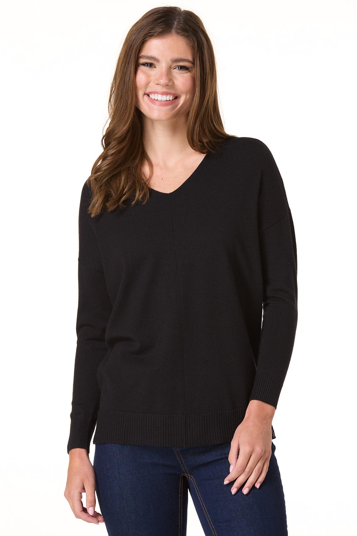  Cato Fashions | Cato Seamed V- Neck Sweater