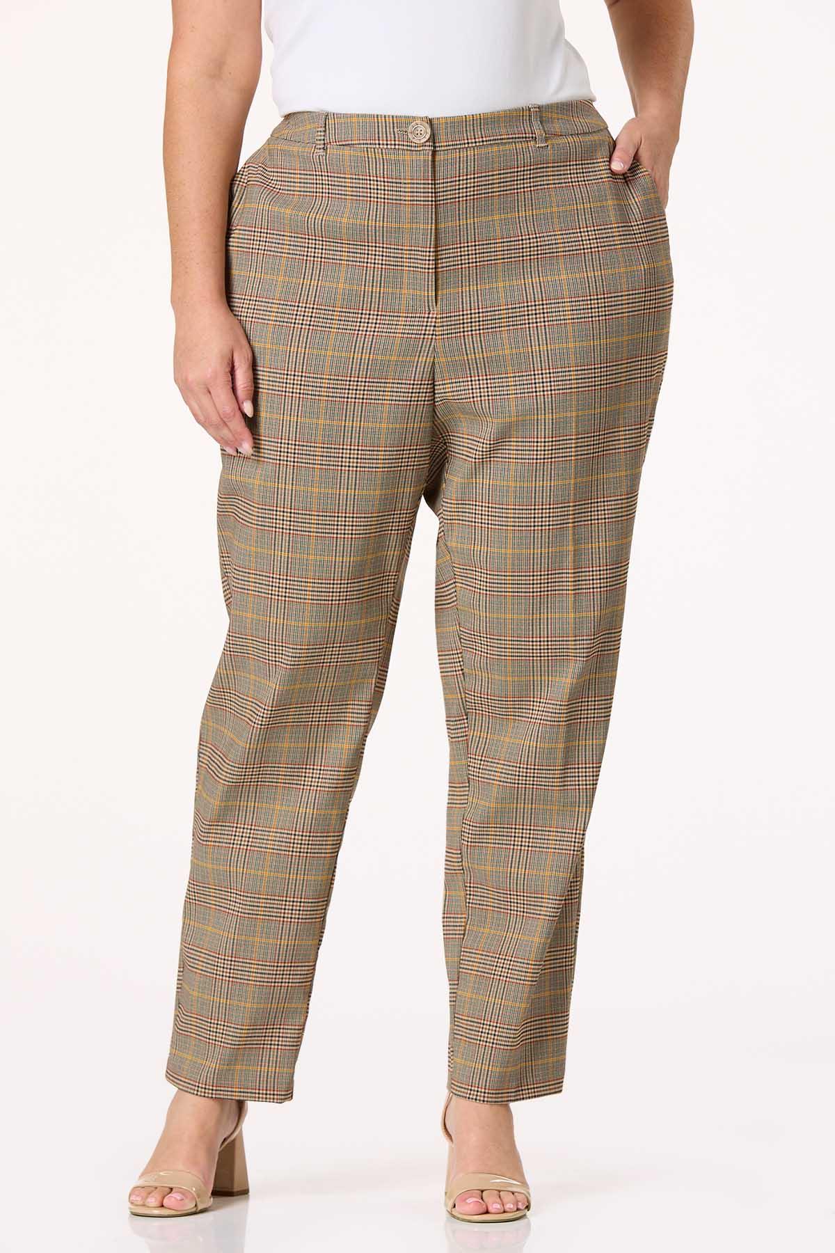 Cato Fashions Cato Plus Size Plaid Bengaline Pants