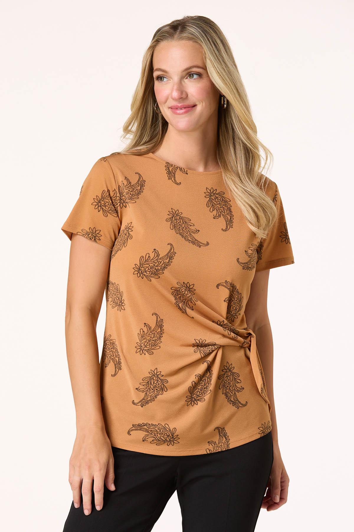 Cato Fashions | Cato Floral Paisley Side Tie Top