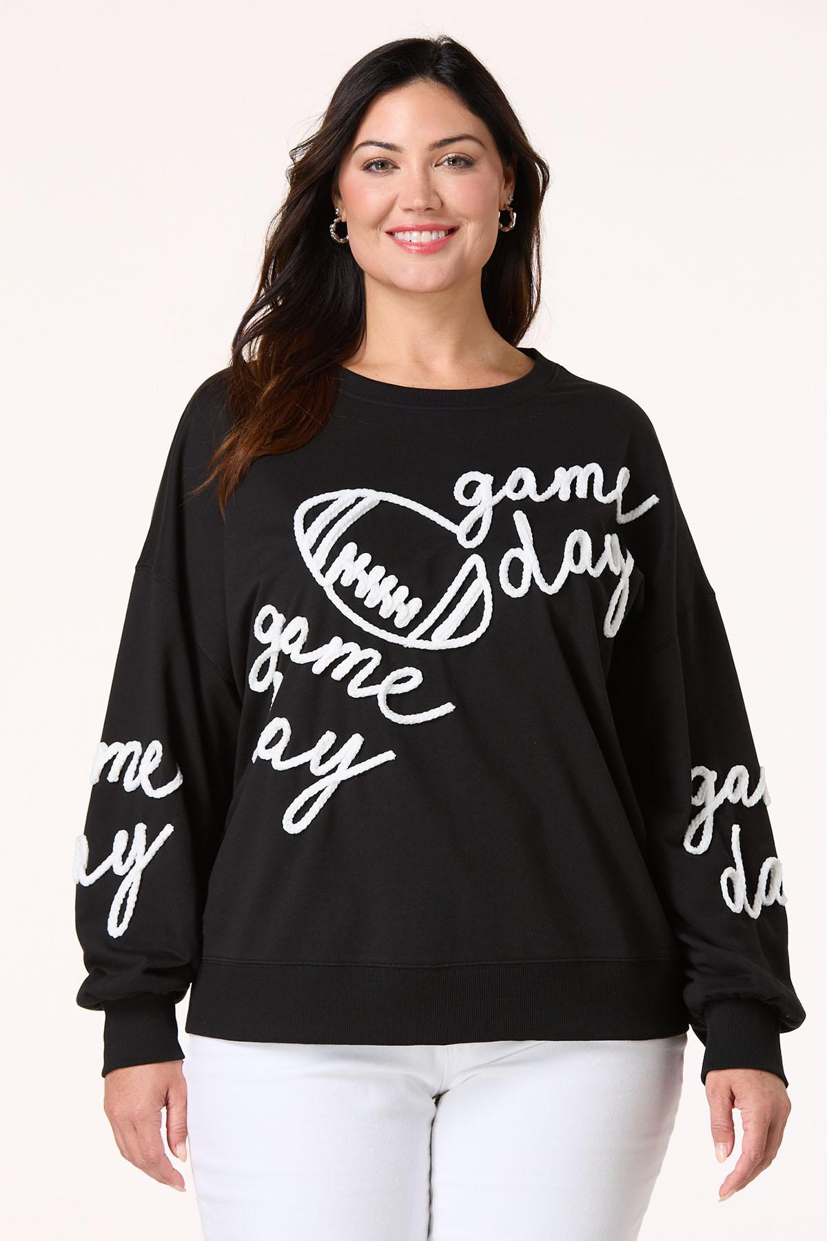 Cato Fashions | Cato Plus Size Chenille Game Day Sweatshirt