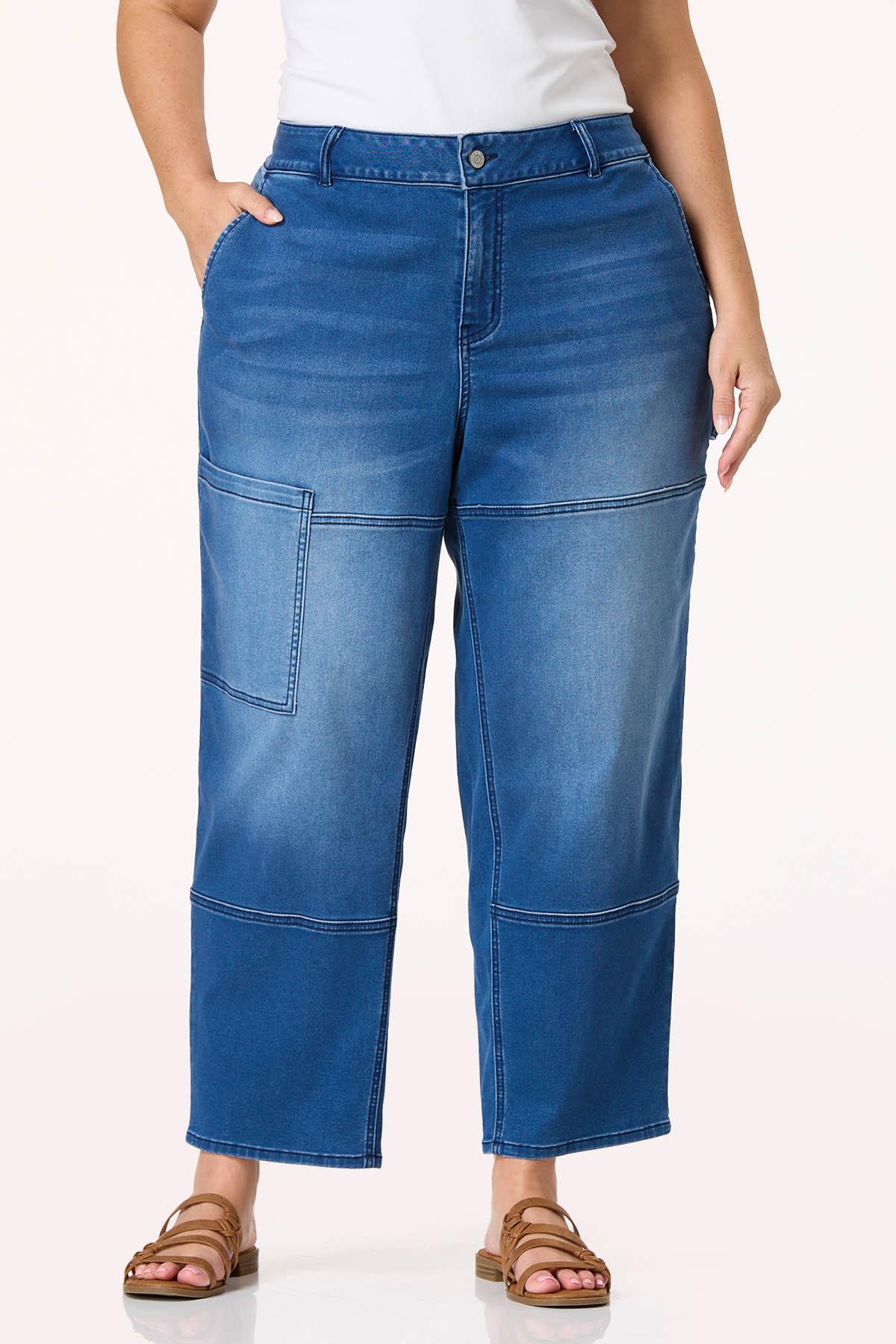  Cato Fashions | Cato Plus Petite Knit Utility Jeans