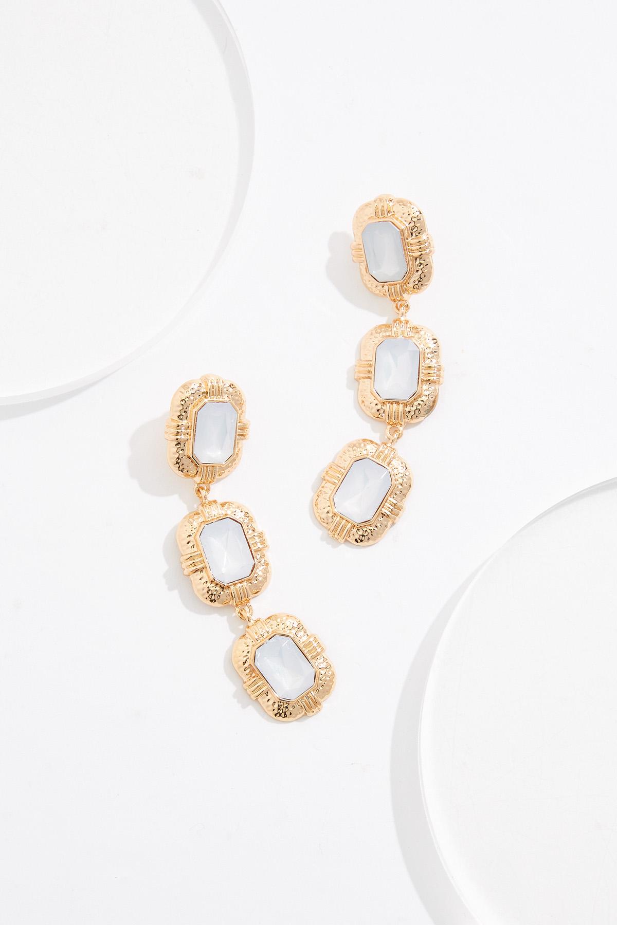 Cato Fashions | Cato Tiered Metal Stone Earrings