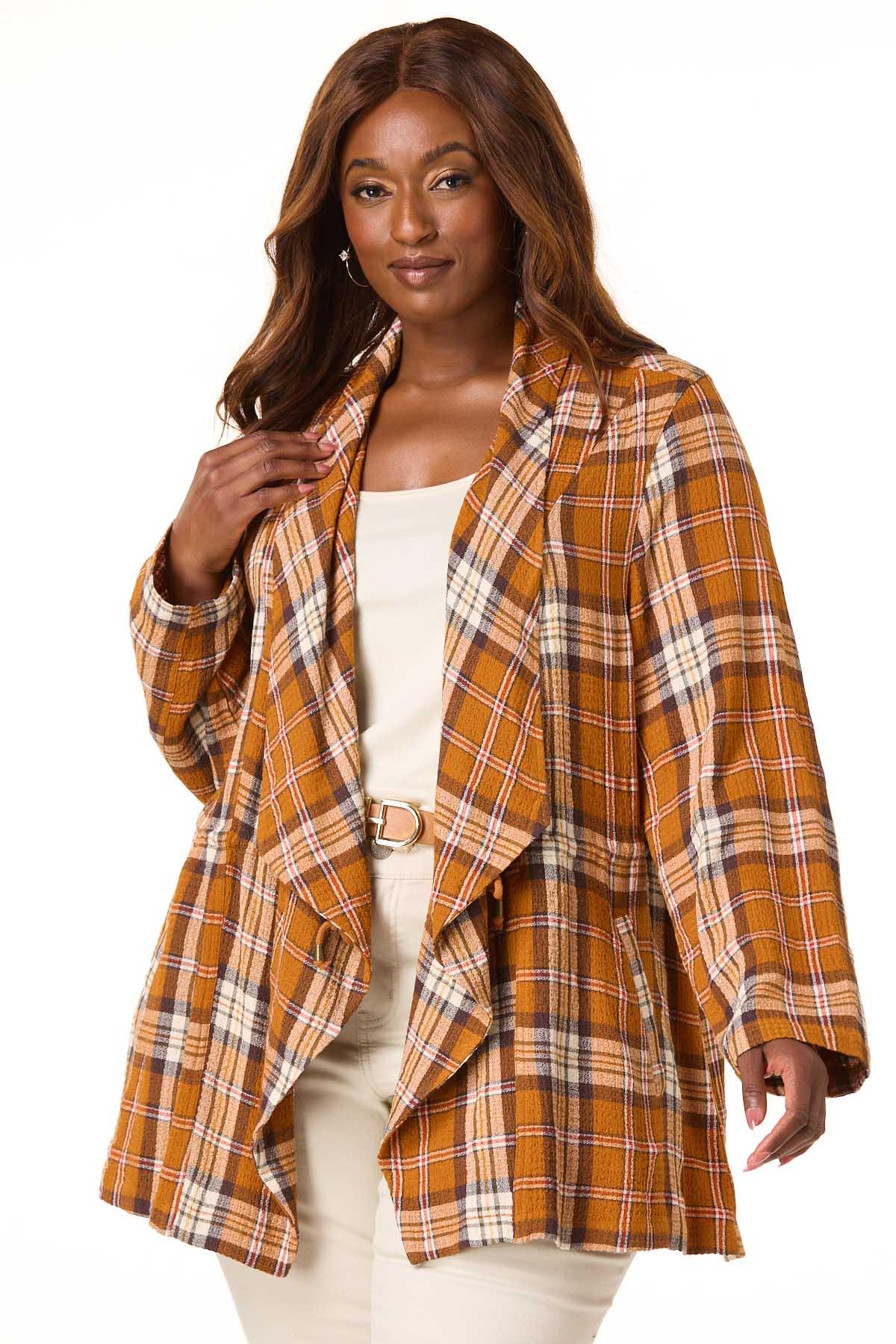 Cato Fashions | Cato Plus Size Pumpkin Spice Plaid Shirt