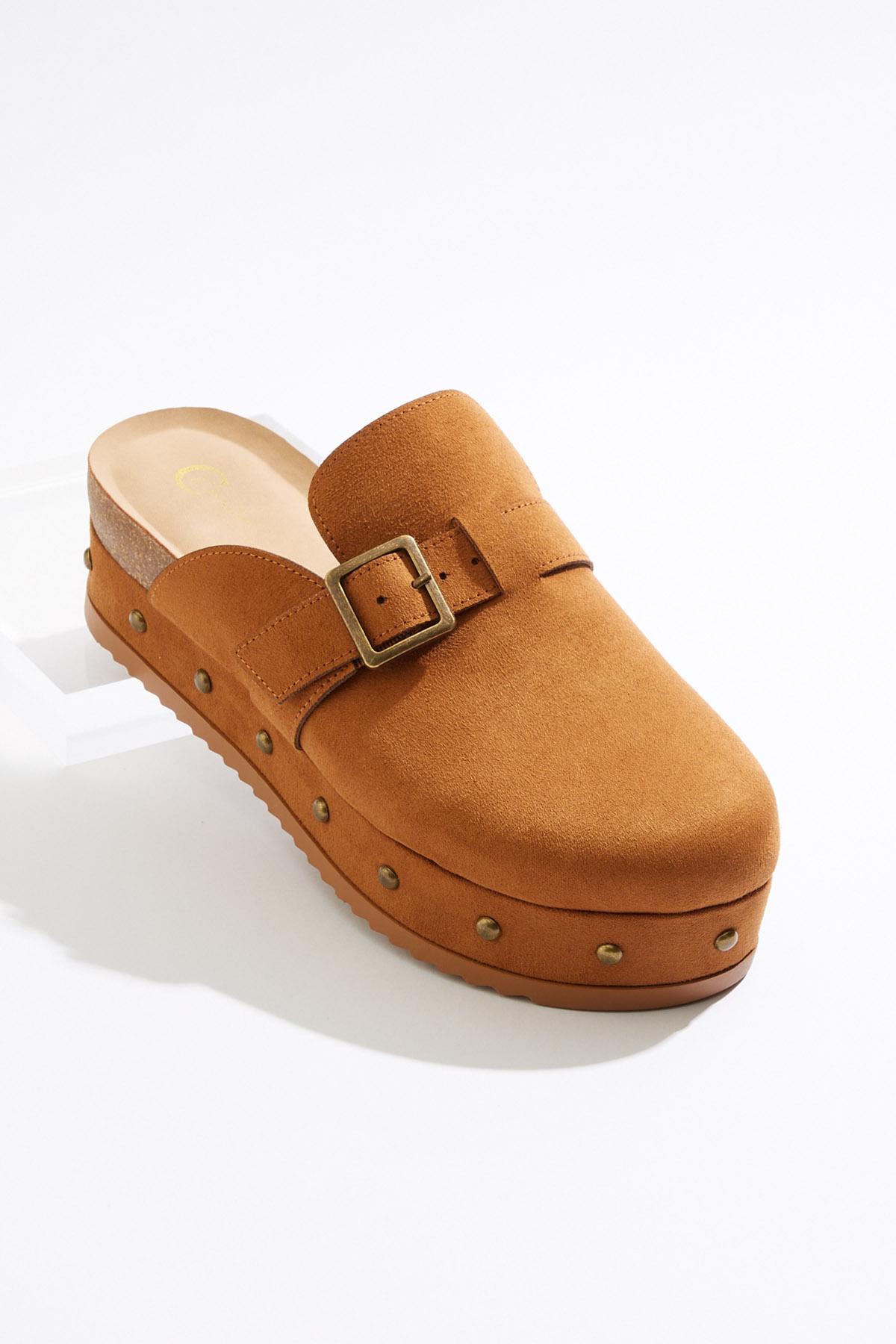 Cato Fashions | Cato Faux Suede Platform Clogs