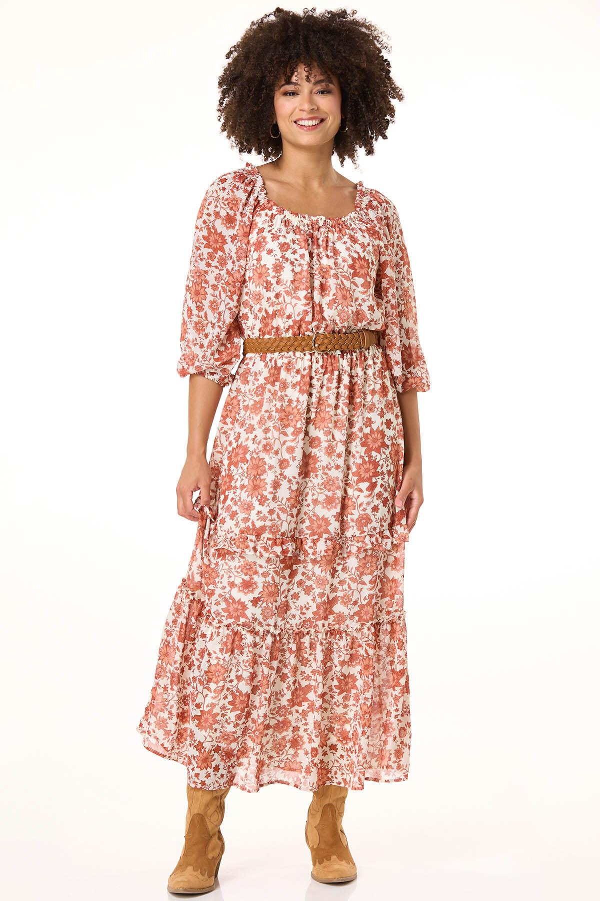 Cato Fashions | Cato Tiered Autumn Floral Maxi Dress