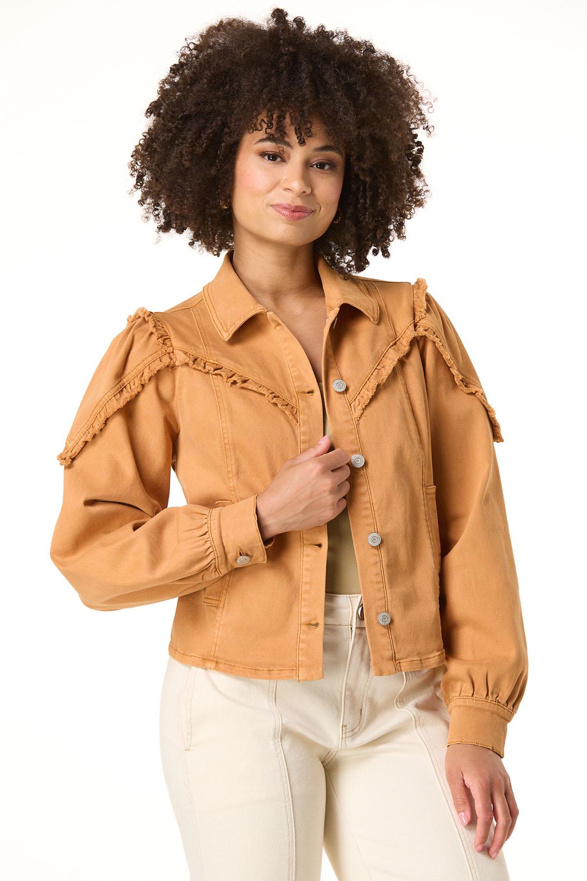 Cato Fashions | Cato Ruffled Trim Denim Jacket