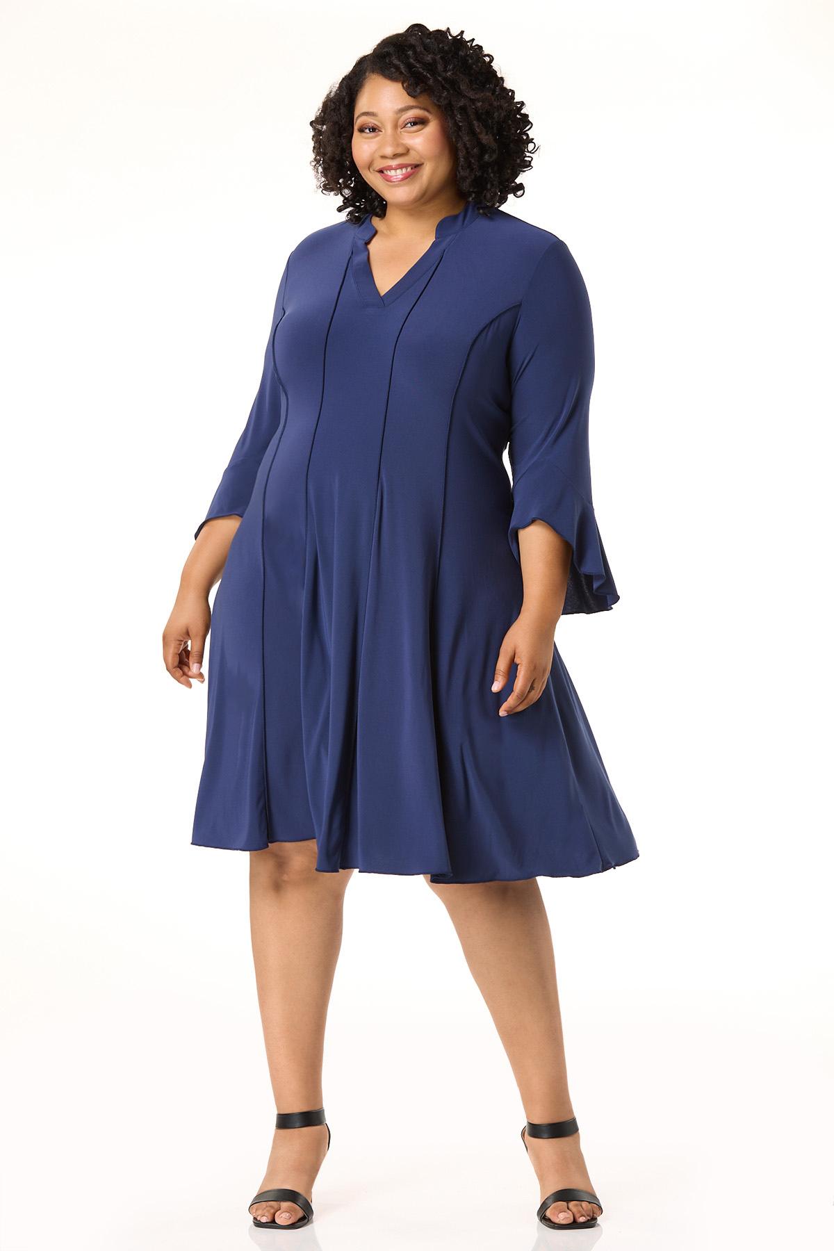 white christmas dresses The Cora Dress in Denim Blue Windsor main image 1