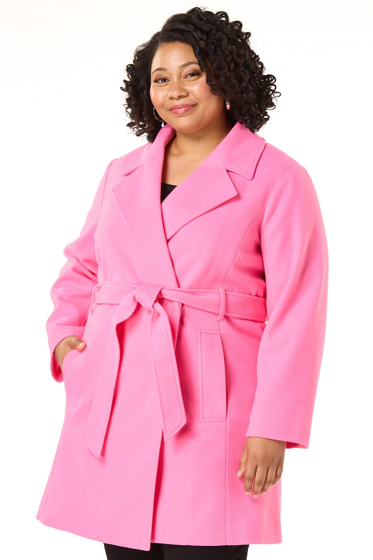  Cato Fashions | Cato Plus Size Tie Waist Collared Coat