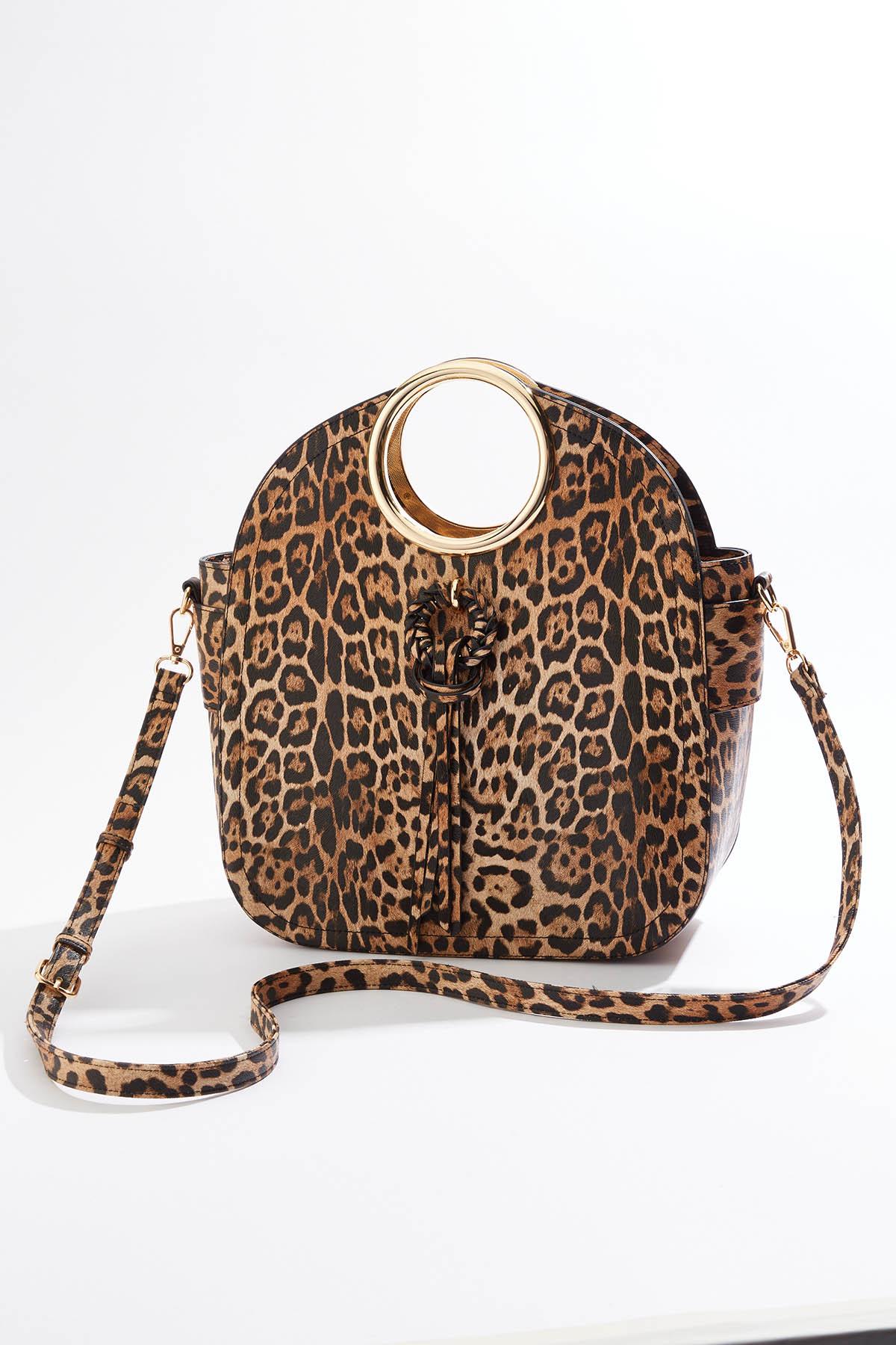 Cato Fashions | Cato Leopard Ring Handle Satchel