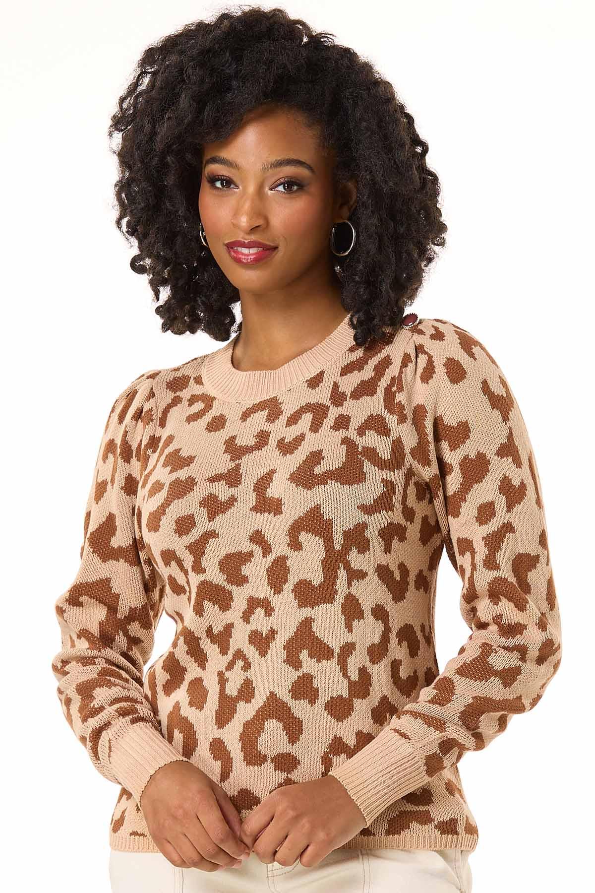  Cato Fashions | Cato Animal Button Shoulder Sweater