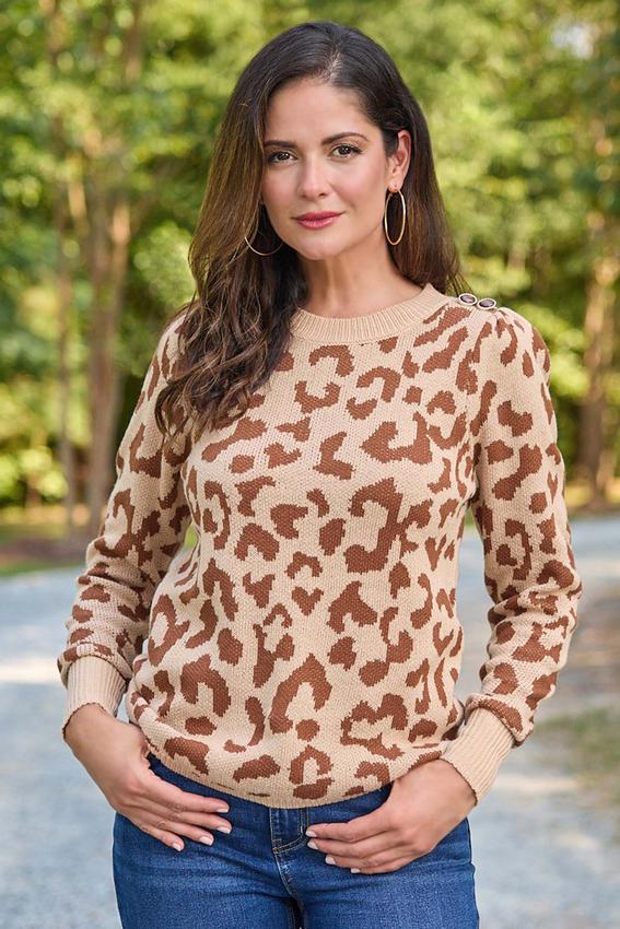  Cato Fashions | Cato Animal Button Shoulder Sweater