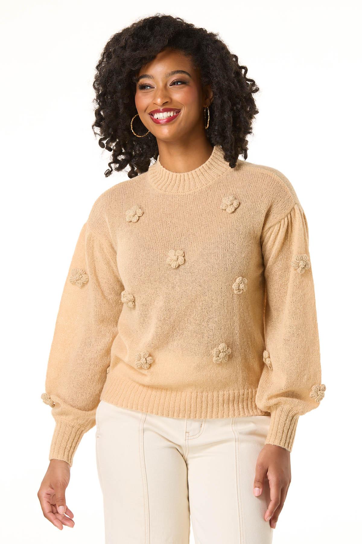 Cato Fashions | Cato Floral Mock Neck Sweater